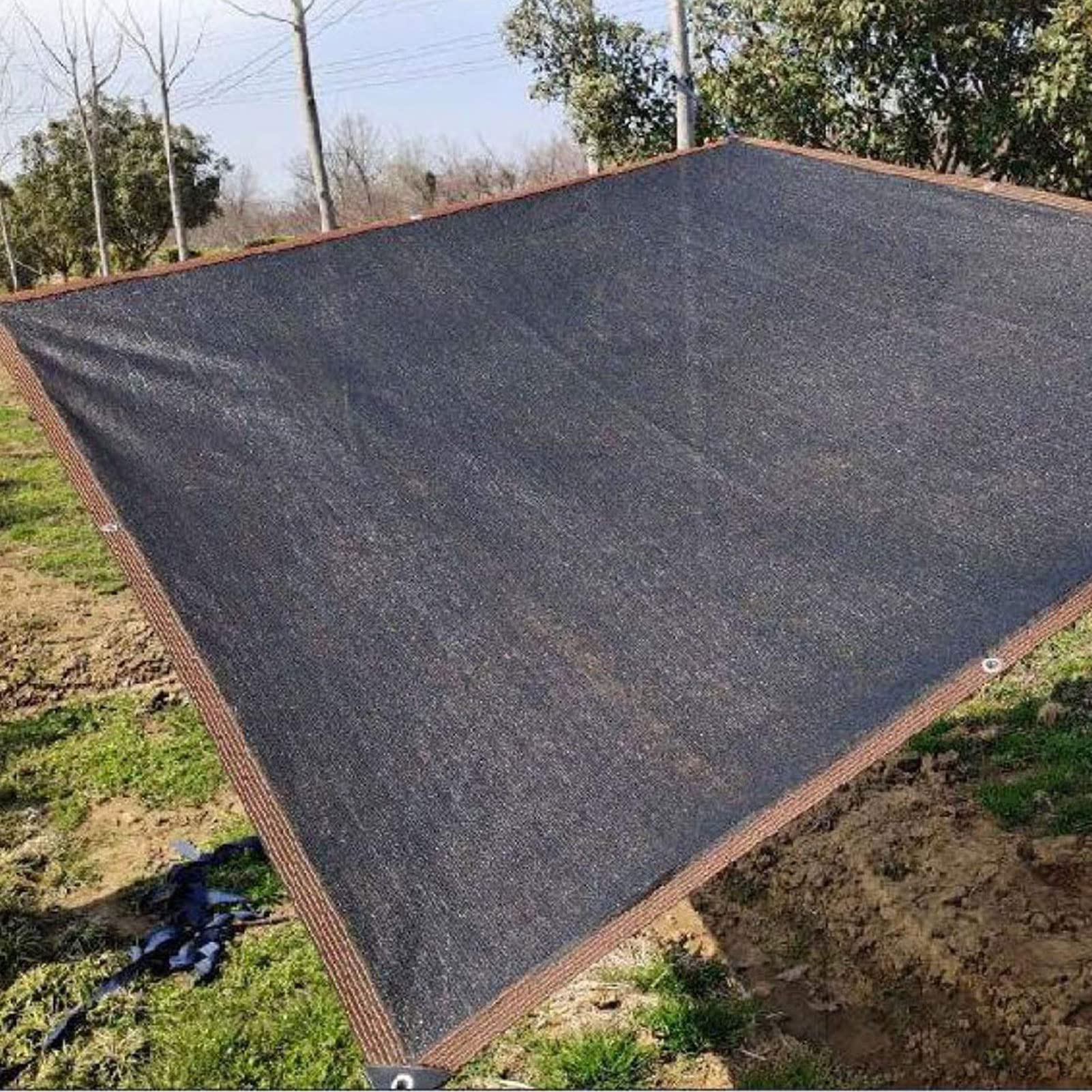 70-80% Black Shade Cloth Net - Breathable Sun Mesh for Outdoor Canopy, Greenhouse & Plant Protection - UV Resistant Shade Fabric for Camping, Garden & Patio (9x10m) - Perfect for Sun Shelters, Backyard Shade & Outdoor Activities