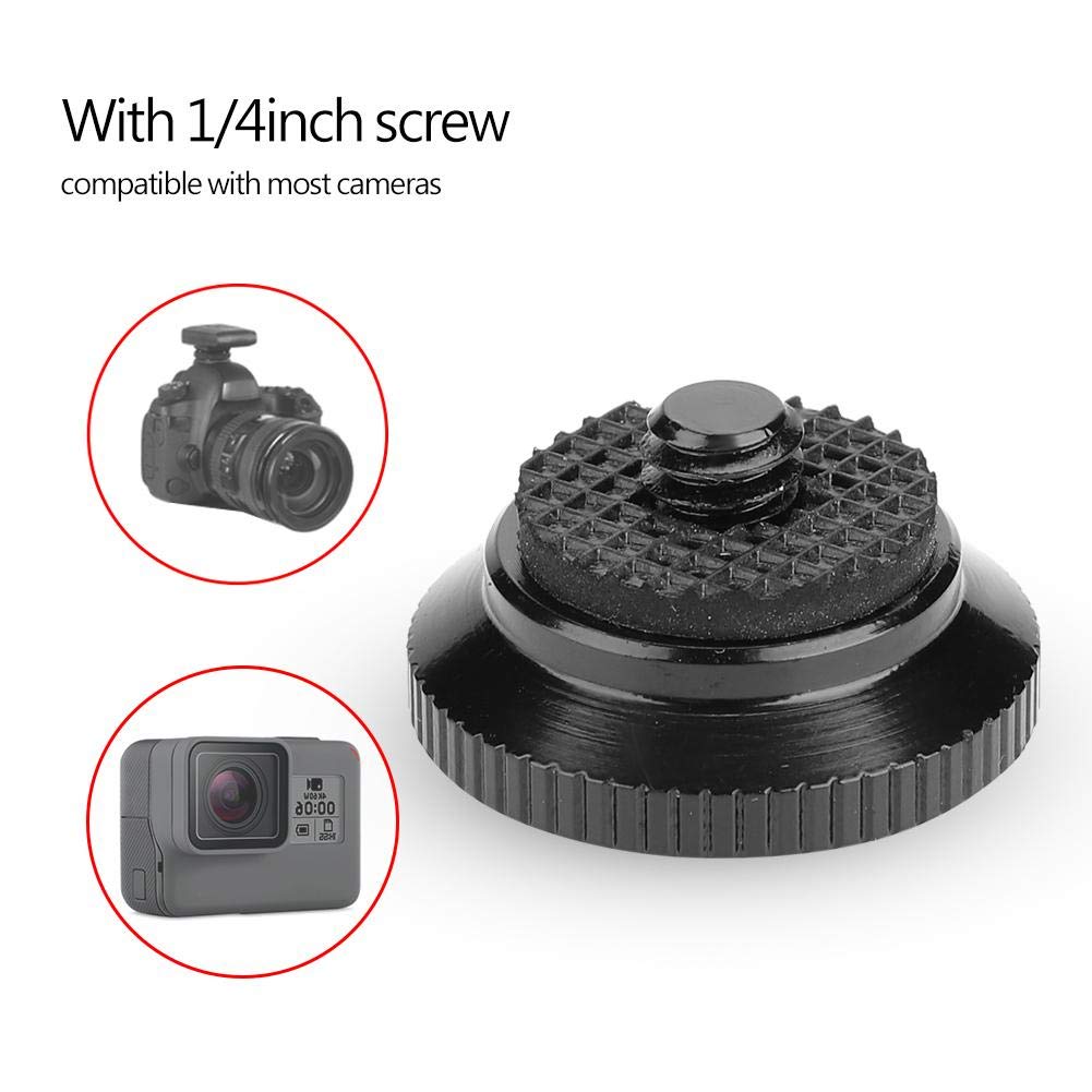 Ultralight Aluminum Alloy Quick Release Plate - High Strength Anti-Rust Round QR Plate Compatible with Manfrotto Compact Action Tripods (Red) | Perfect for Travel Photography & Video Shooting