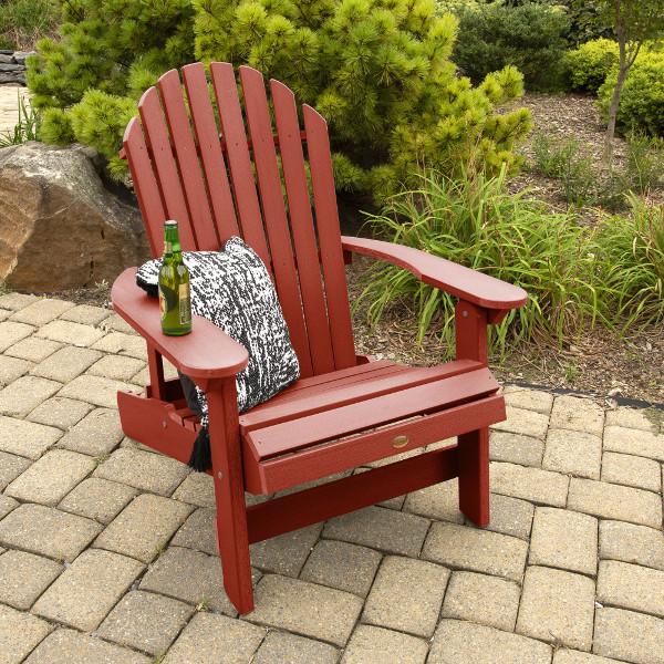 King Hamilton Folding & Reclining Adirondack Outdoor Chair - Patio, Lawn, Garden & Poolside Relaxation - Weather-Resistant Comfort for Backyard, Deck & Camping