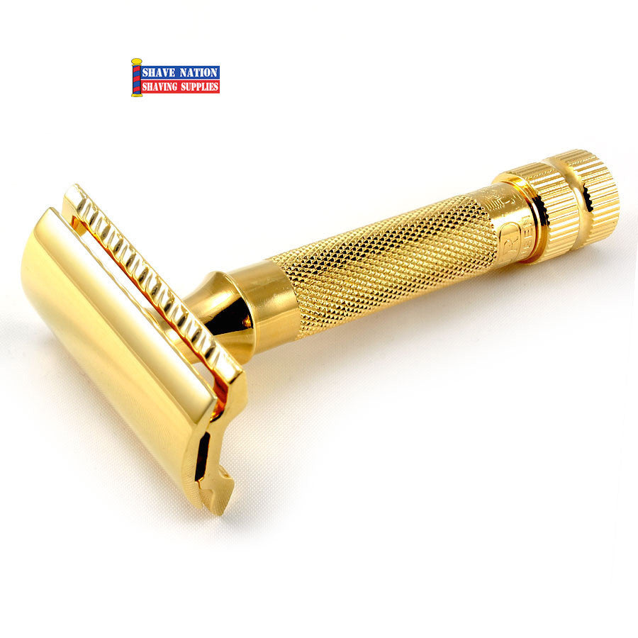 Merkur 34G Heavy Duty Safety Razor with Flat Bar - Premium Double Edge Razor for Men | Perfect for Close Shaving & Sensitive Skin | Home & Travel Use