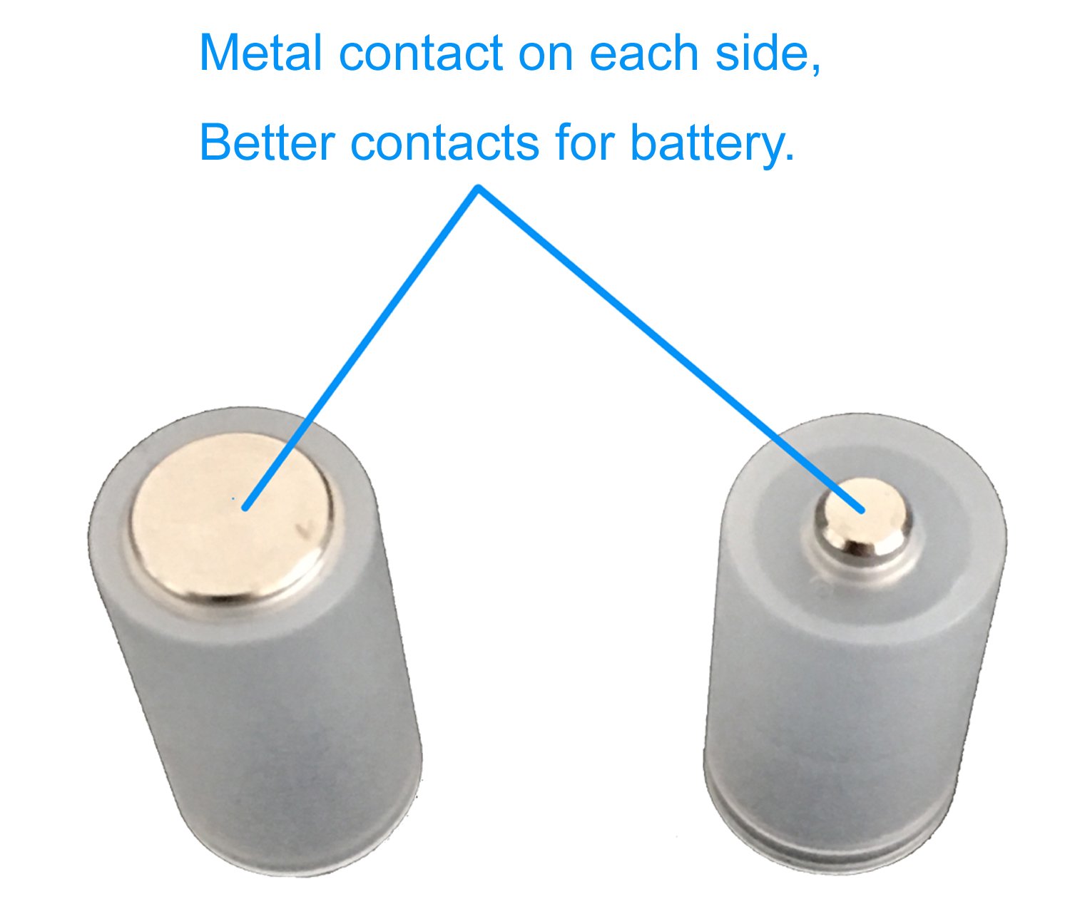 AAA to AA Battery Converter Adapter with Metal Contacts - Clear Plastic (16 Pack) - Perfect for Toys, Flashlights & Electronics