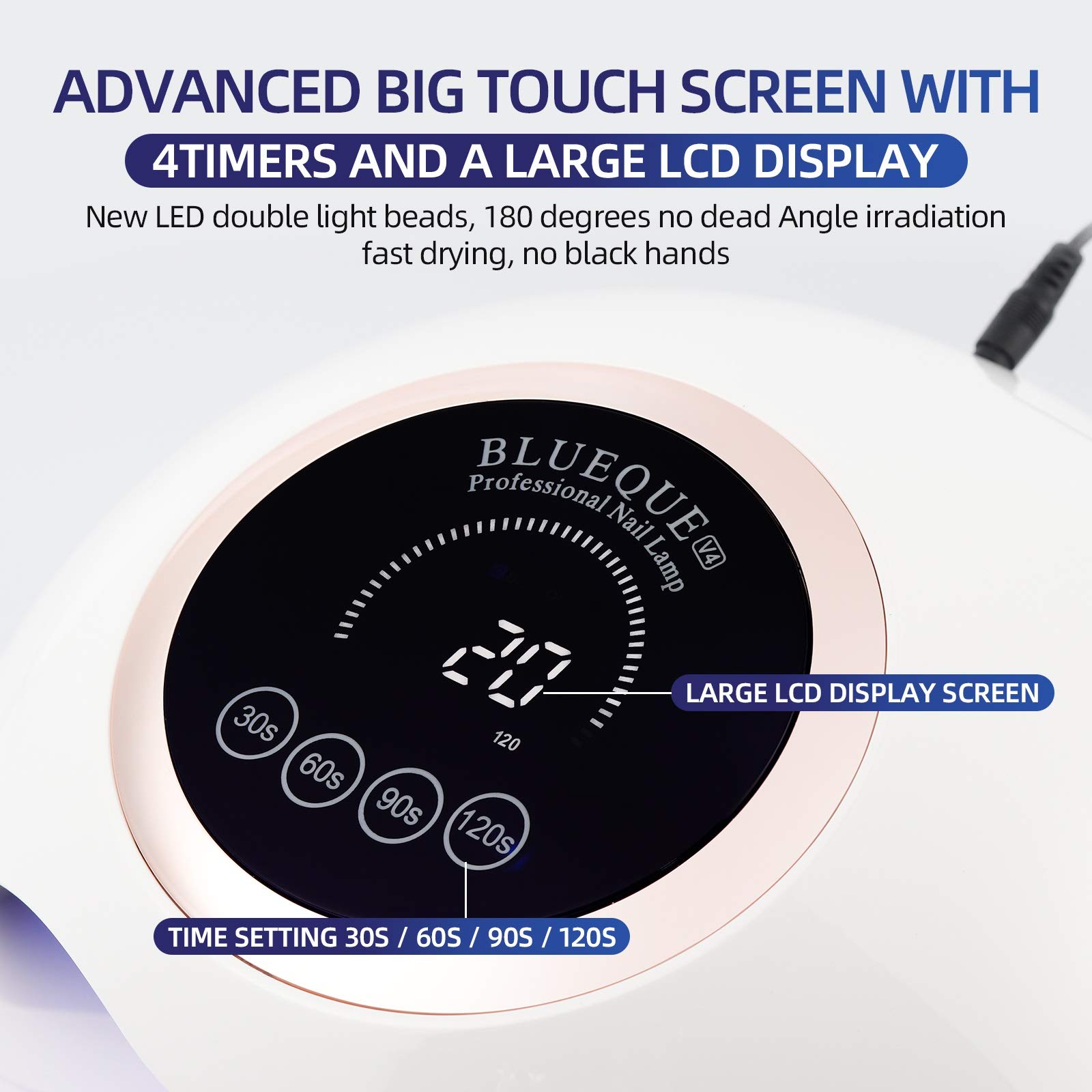 2021 New 180W UV LED Nail Dryer Lamp with Cooling Fan - Fast Curing for Gel & All Nail Polish - Professional Nail Art Tool - Perfect Gift for Women & Girls - Home Salon & Nail Care Essential