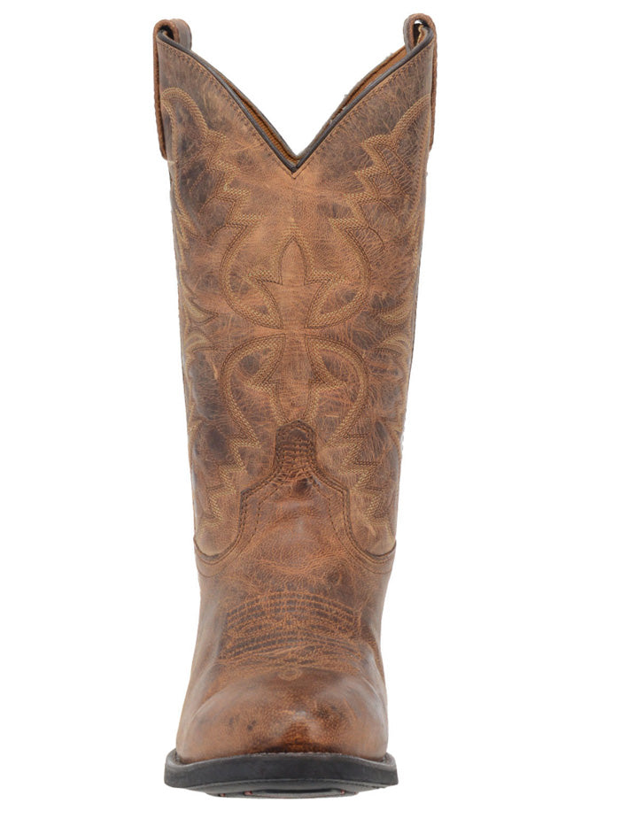Laredo 68452 Men's Western Boots - Round Toe Cowboy Boots in Tan Birchwood for Riding, Work & Casual Wear