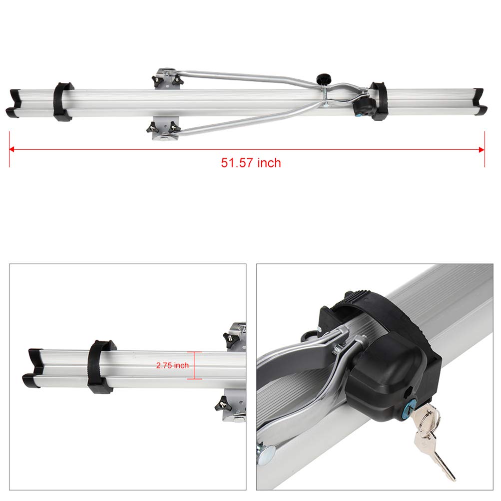 ECCPP Universal Wheel-On Bike Rack for Cars & SUVs - 2 Bike Capacity with Locking System, Trunk/Roof/Crossbar Mount - Perfect for Road Trips, Cycling Adventures & Outdoor Activities