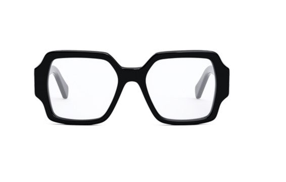 Celine TRIOMPHE CL50131F 001 Shiny Black Square Women's Eyeglasses - Designer Optical Frames for Women | Perfect for Office, Reading & Fashion Accessories