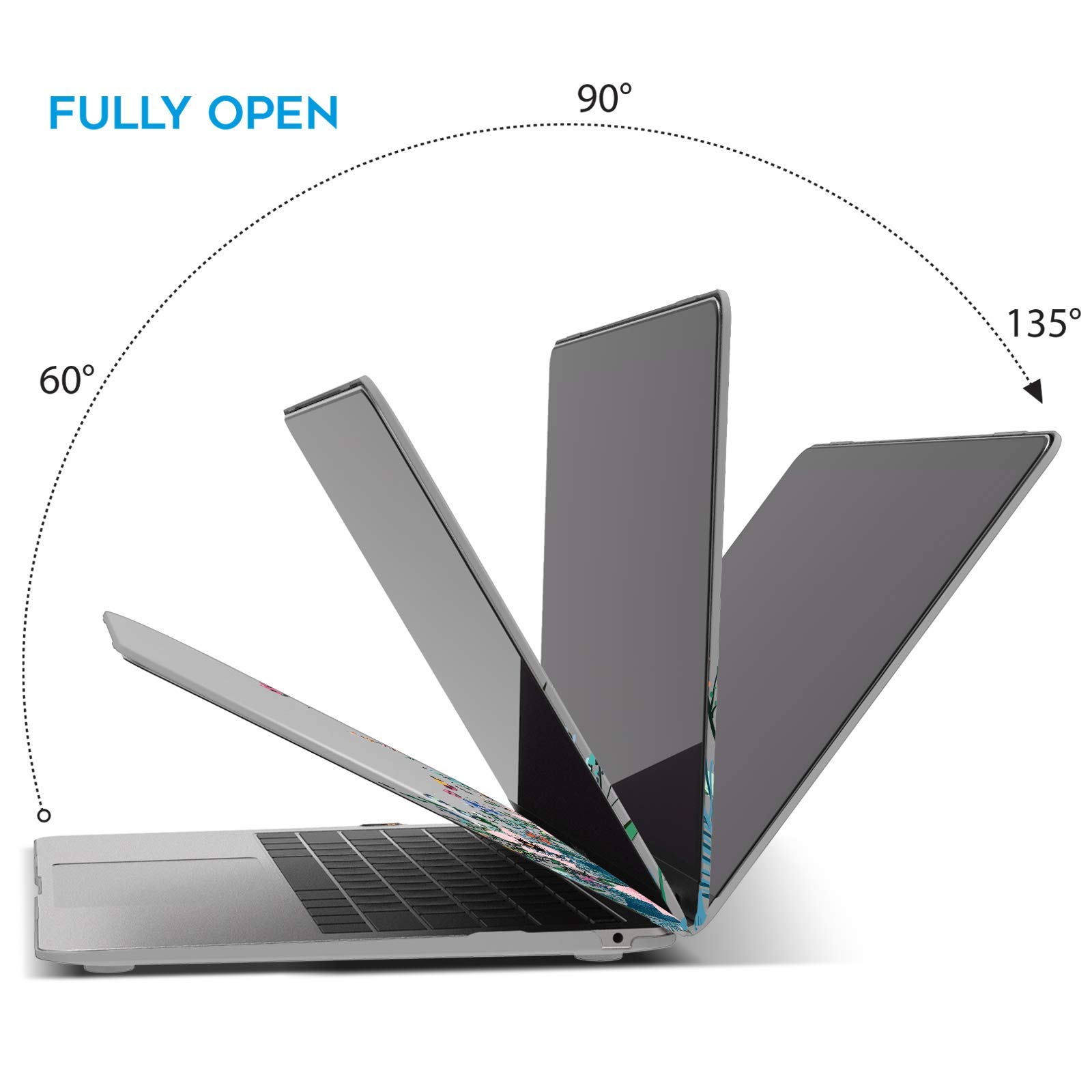 IBENZER Hard Plastic Protective Case for MacBook Air 13-inch (2020-2022 Models A2337 A2179 A1932 M1 Chip) - Compatible with Retina Display & Touch ID, Orris Design (MAD-T13AFL) | Perfect for Work, Travel & School Protection