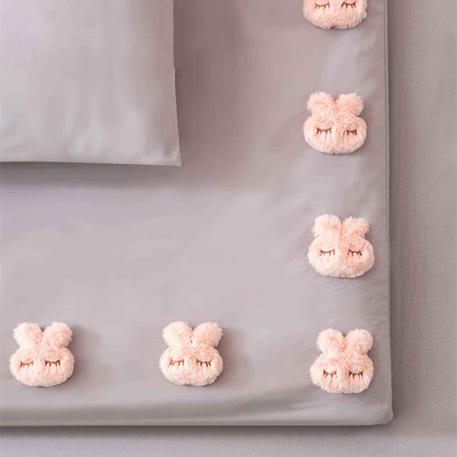 6-Piece Non-Slip Duvet Clips | Cotton Rabbit Quilt Cover Pins | Anti-Movement Comforter Fasteners | Bed Sheet Grippers for Quilts, Socks & Curtains | Pink | Perfect for Keeping Bedding in Place All Night