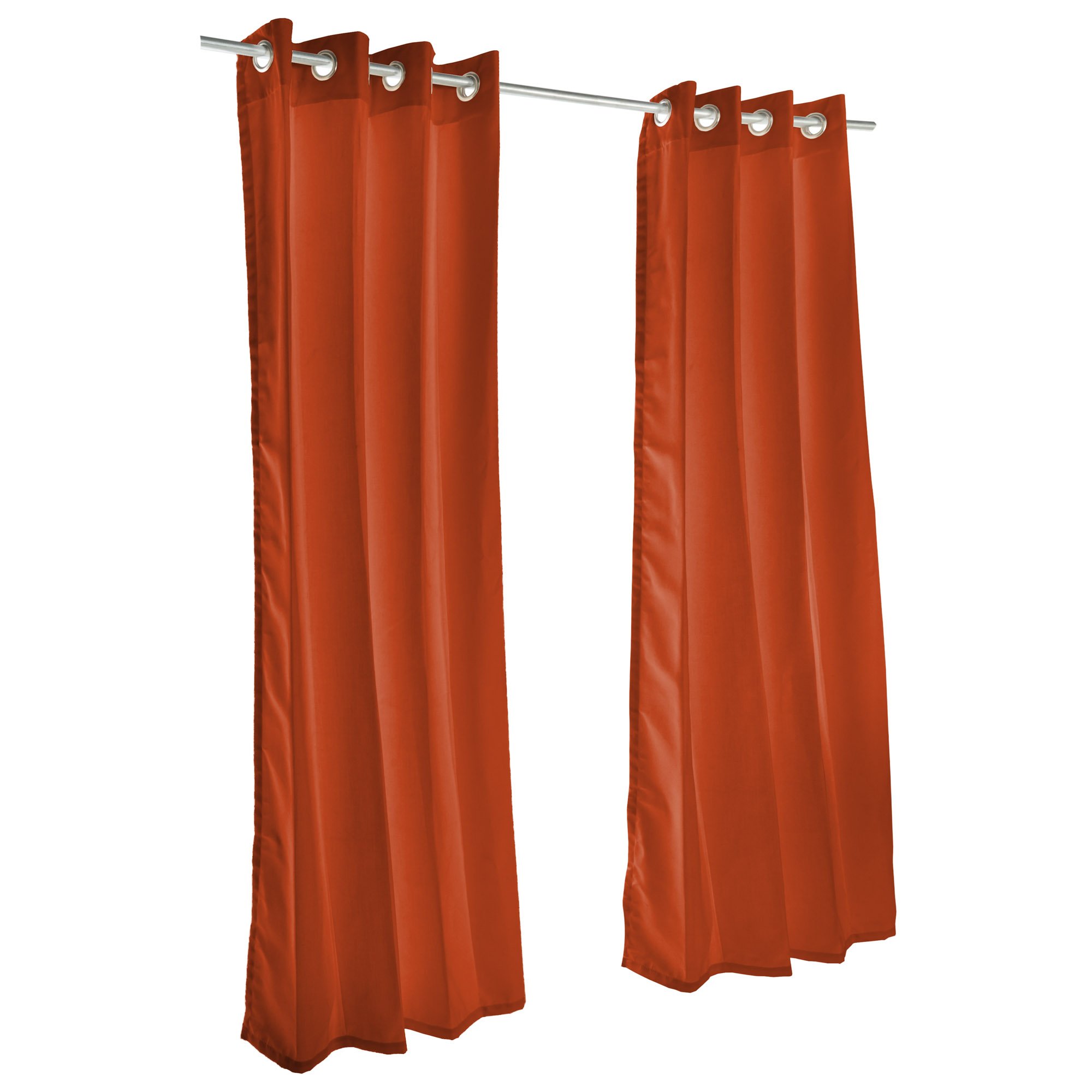 Sunbrella Waterproof Outdoor Curtains with Nickel Grommets - UV Resistant Patio Curtains for Deck, Porch & Poolside (Set of 2 Panels)