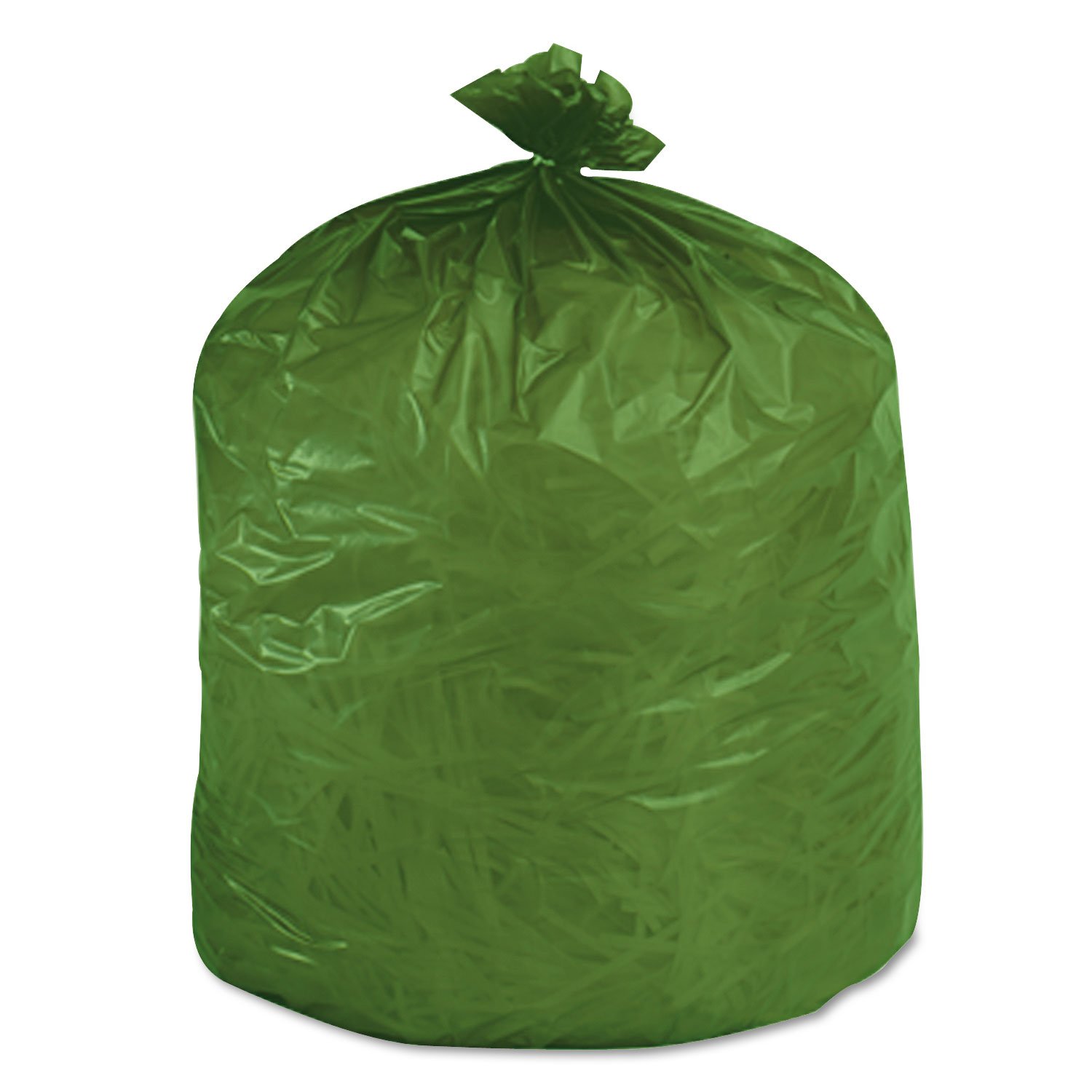 Eco-Friendly 33 Gallon Biodegradable Trash Bags - 1.1 Mil Thick Green Garbage Bags (33