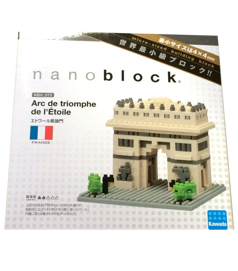 Nanoblock L'arc de Triomphe Architecture Building Set - NBH 075 - Mini Paris Landmark Model Kit for Adults & Teens - Perfect for Home Decor, Office Display & Collectors