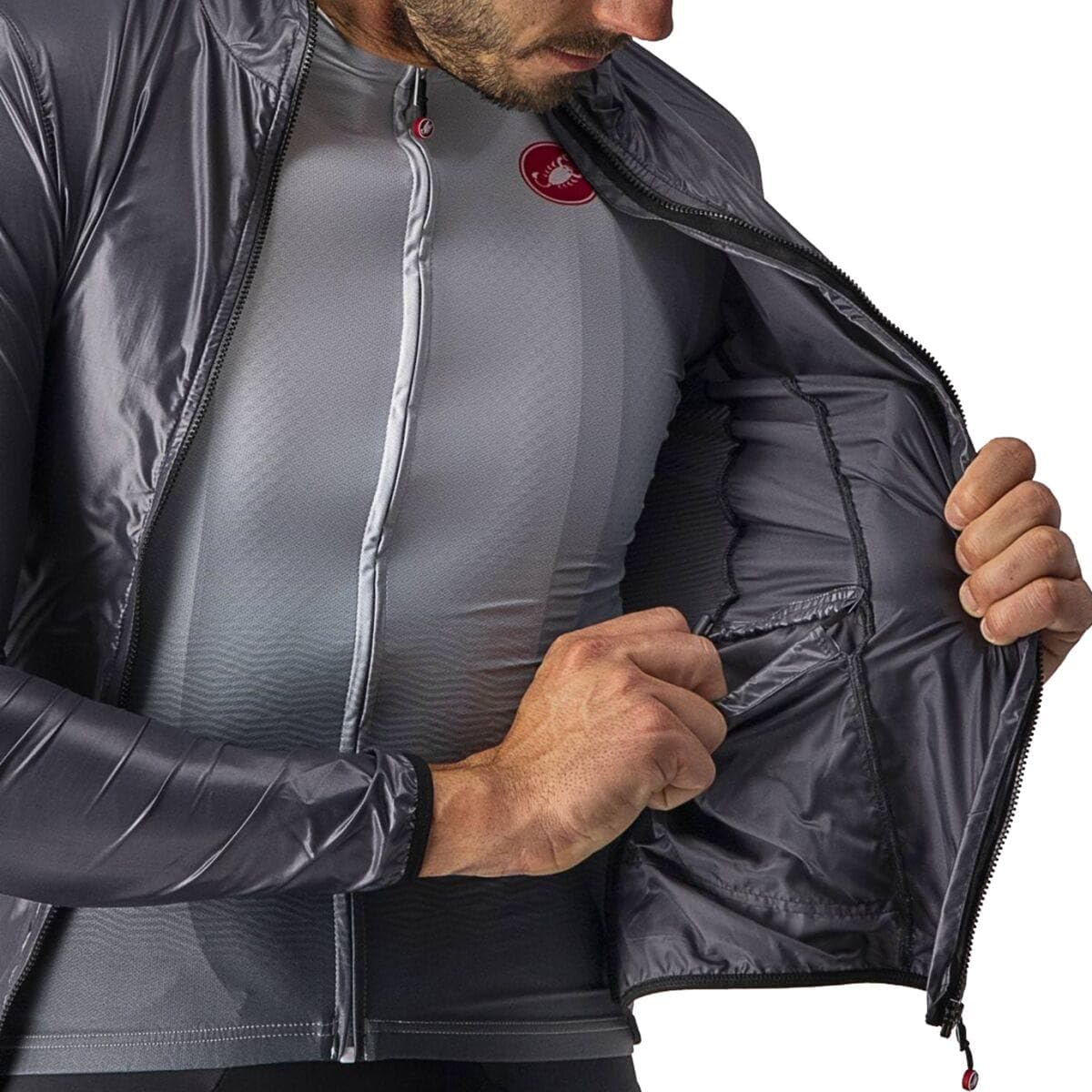 CASTELLI Men's Air Shell Jacket - Lightweight Cycling Windbreaker for Road Biking & Outdoor Sports - Perfect for Cool Weather Rides & Commuting