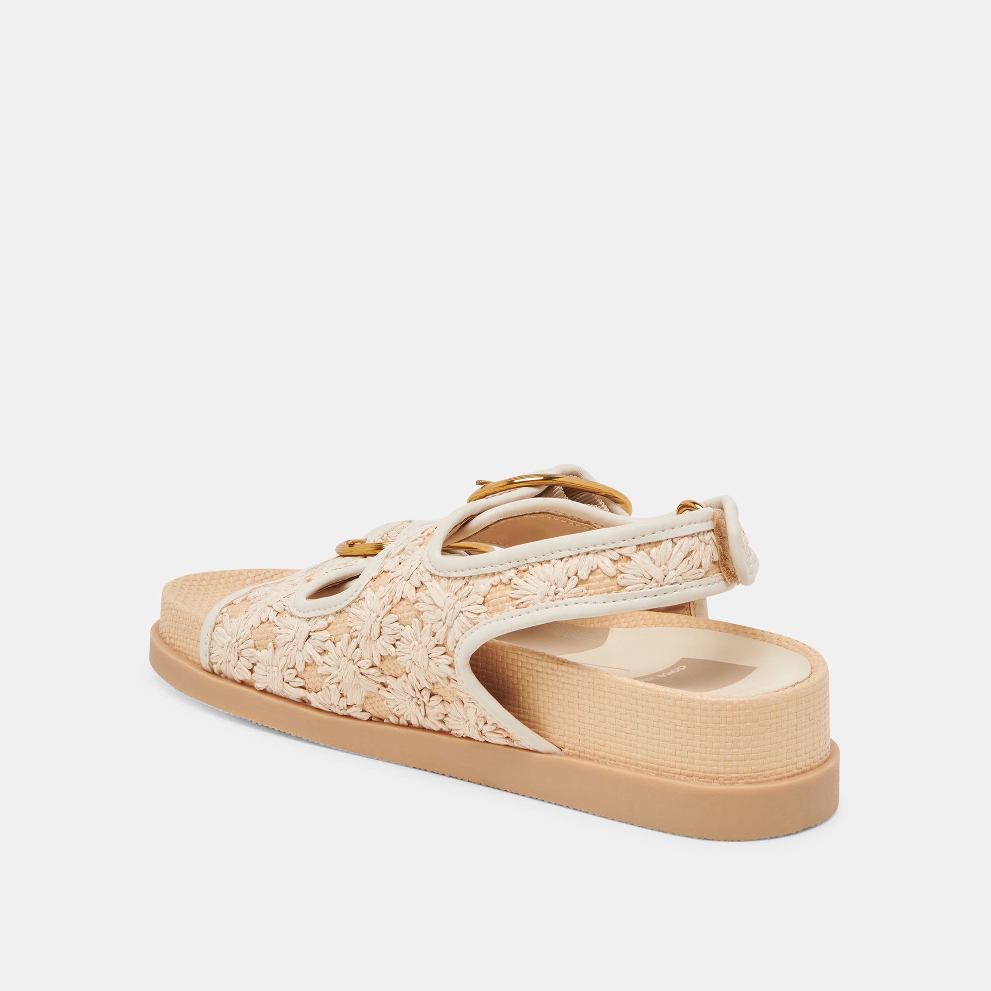 Starla Women's Floral Raffia Sandals - Comfortable Summer Beach Sandals for Walking, Vacation & Outdoor Activities