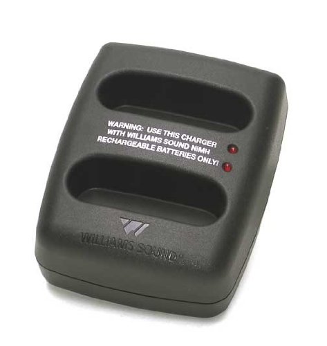 Williams Sound Battery Charger - Universal Rechargeable Battery Charging Station for Hearing Aids & Assistive Listening Devices - Perfect for Home, Office & Travel Use