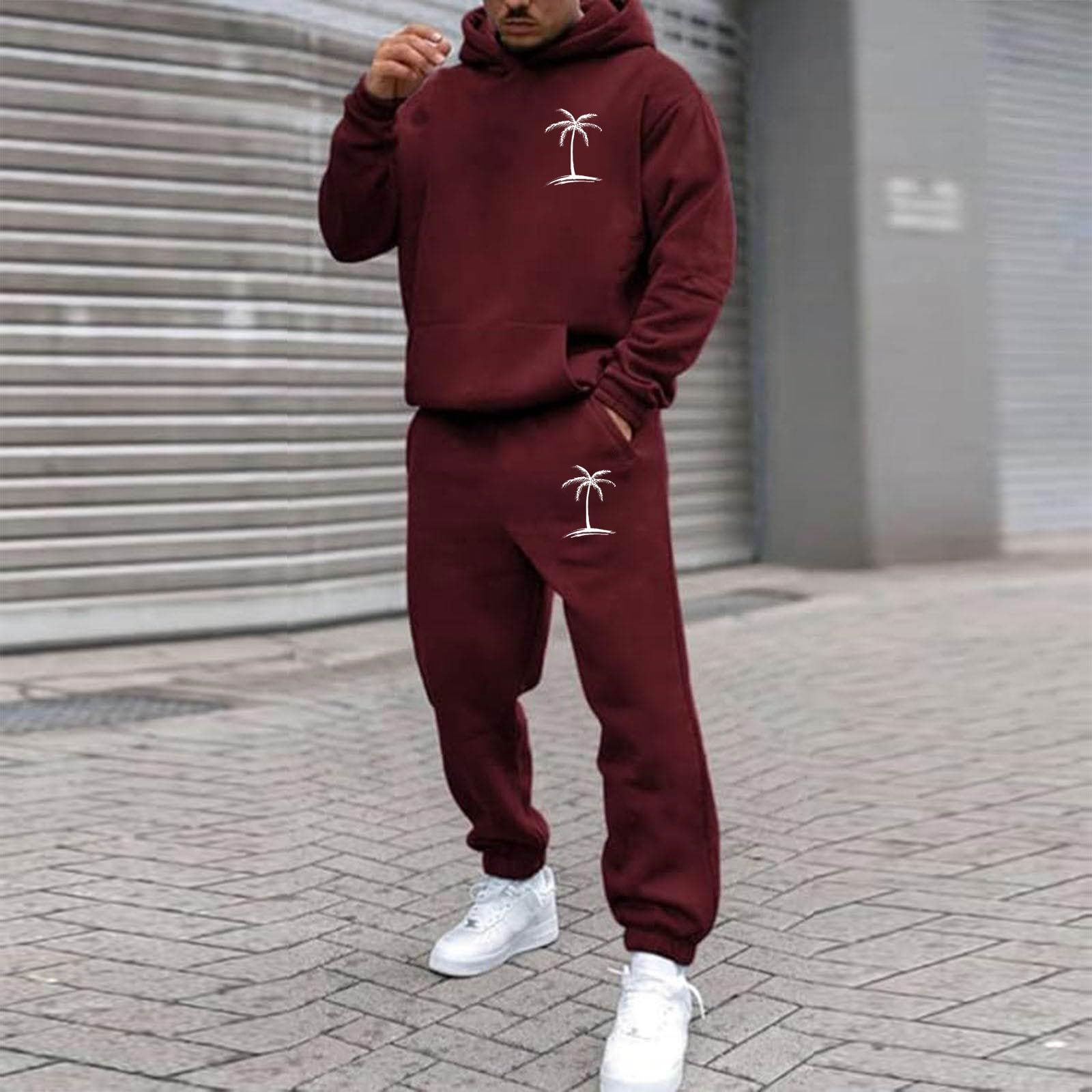 Men's 2-Piece Sweatsuit Set - Jogger Outfit for Gym & Lounge