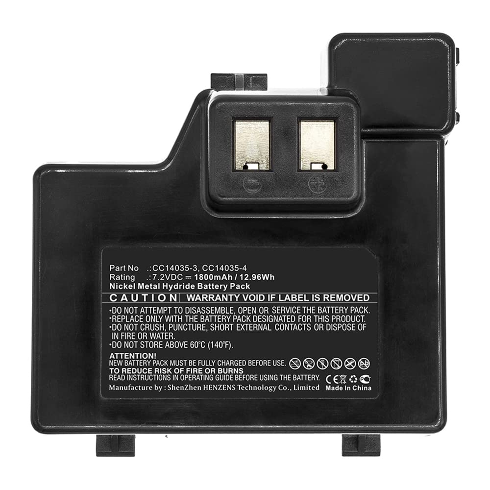 Synergy Digital Printer Battery for Zebra Cameo 2 - Ni-MH 7.2V 1800mAh High Capacity Replacement (Compatible with Zebra CC14035-3) - Perfect for Warehouse Barcode Labeling & Retail Printing
