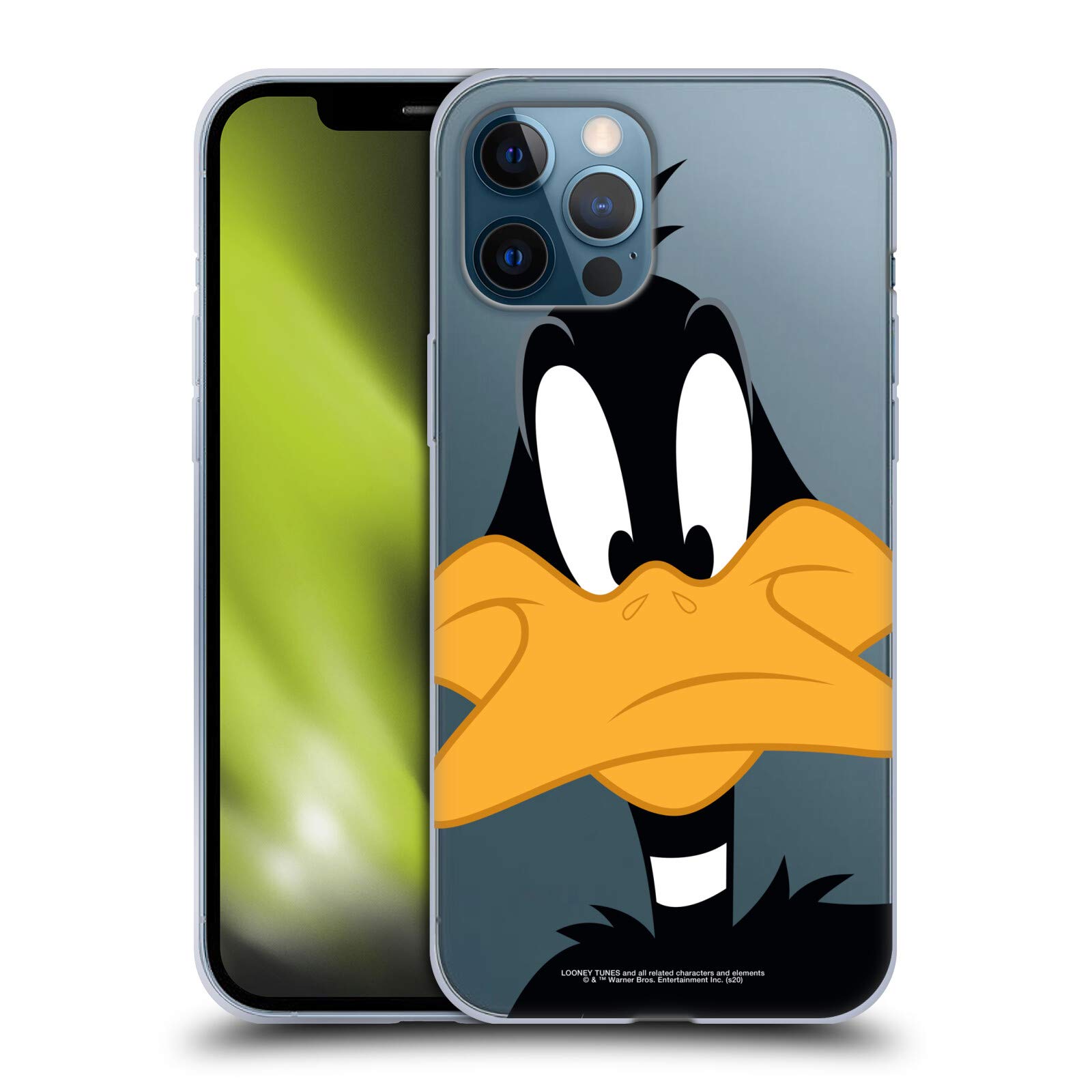 Official Looney Tunes Daffy Duck Soft Gel Case for iPhone 12 Pro Max - Licensed Cartoon Character Phone Cover | Perfect for Fans, Gift Giving & Everyday Protection