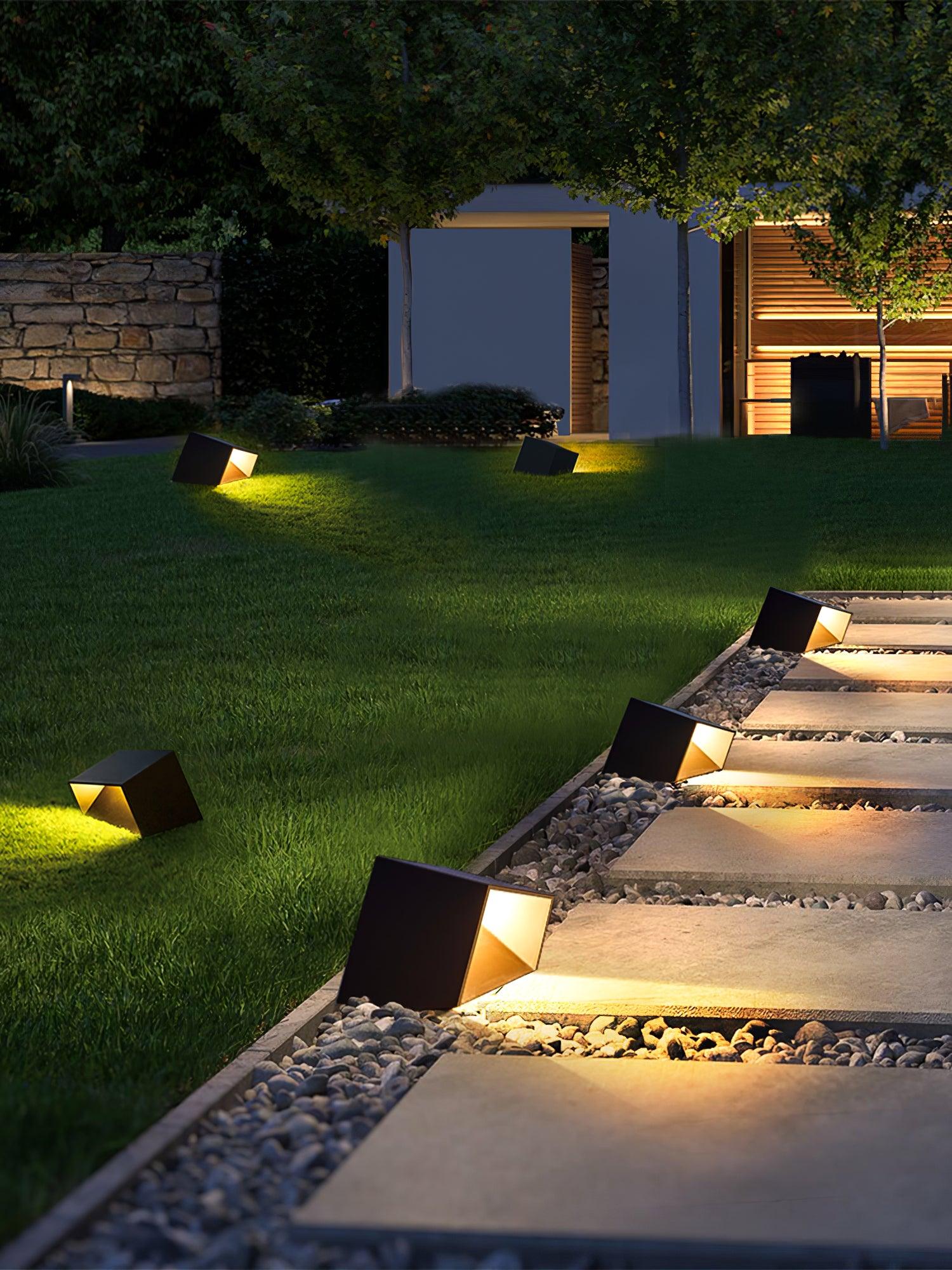 Solar Powered LED Cube Garden Lights - Waterproof Outdoor Decorative Lighting for Patio, Yard, Pathway & Landscape - Warm White & Cool White Options
