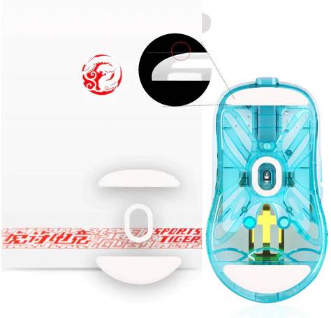 Esports Tiger ICE Mouse Feet for Lamzu Atlantis - Ultra Smooth PTFE Skates for Gaming Mice | Perfect for FPS, MOBA & Esports Competitions