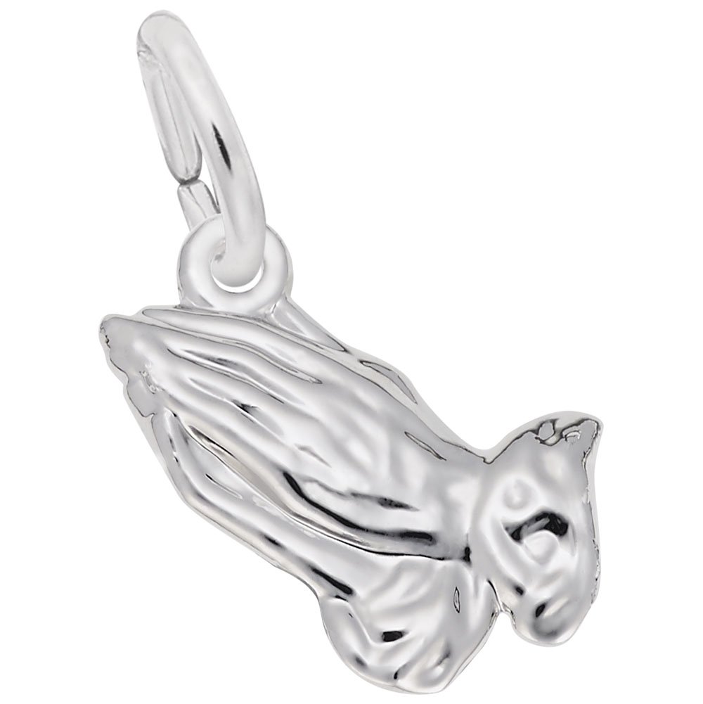 Rembrandt Praying Hands Charm Pendant - 14K Gold or Sterling Silver Religious Jewelry for Gifts & Daily Wear