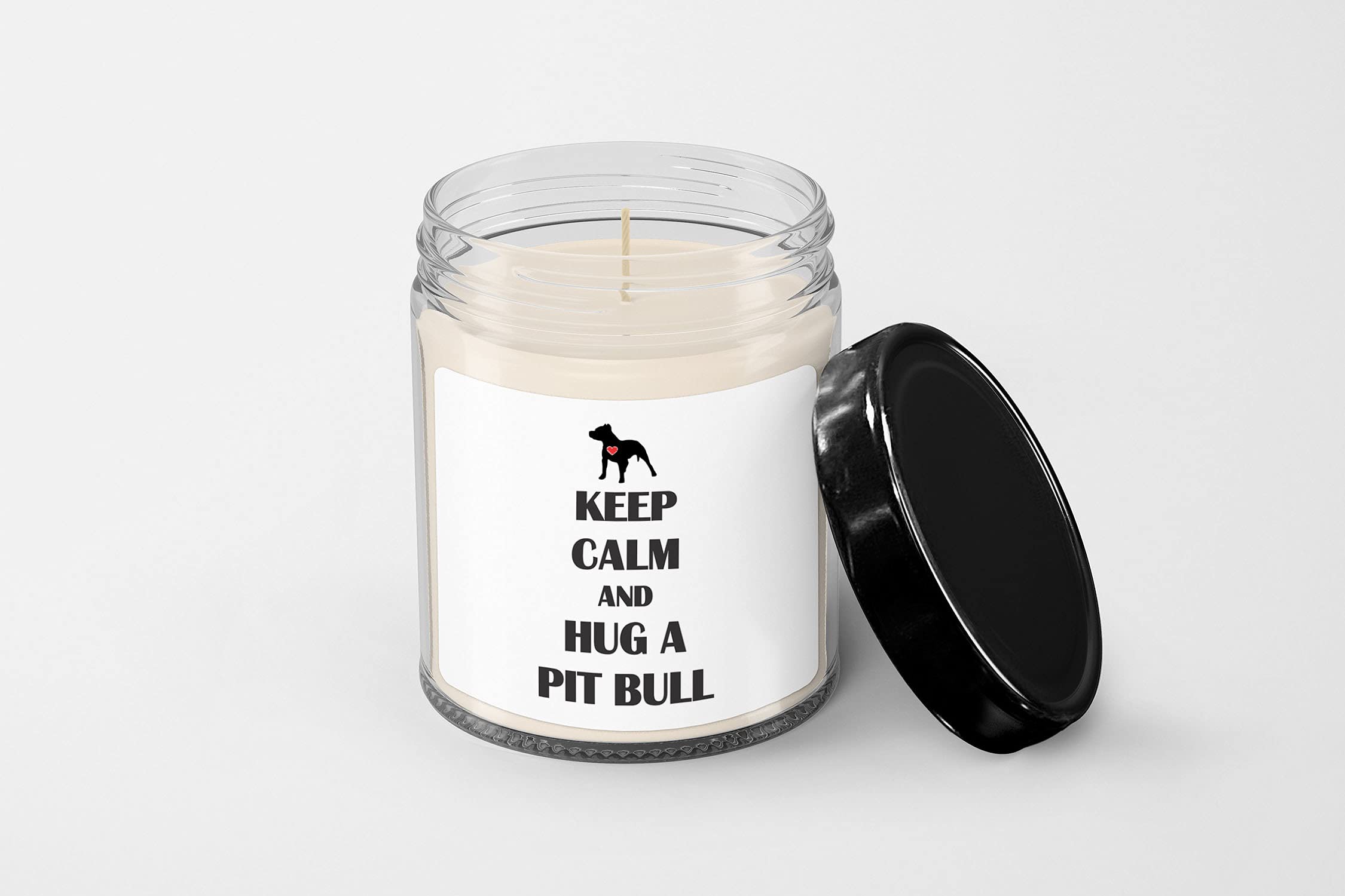Hand-Poured Soy Wax Candle - 9 oz Vanilla Scented Jar Candle for Home, Gifts & Relaxation - Pitbull Themed Aromatherapy Candle for Living Room, Bedroom & Office Decor