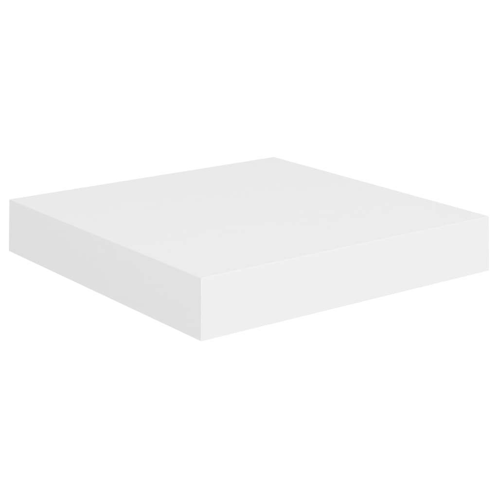 Floating Wall Shelf Set - White Modern Invisible Mounting Display Shelves (9.1