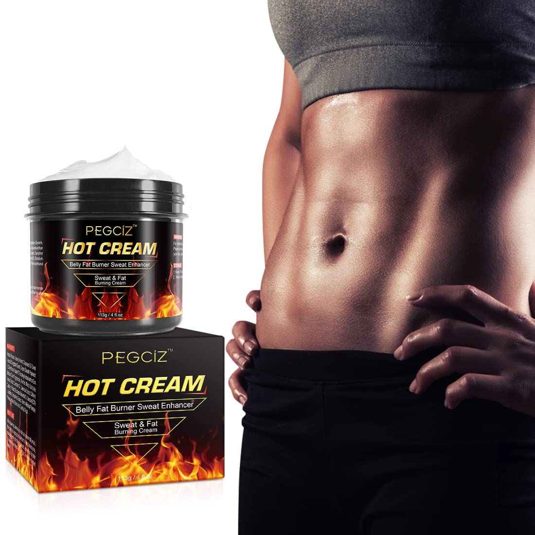 Premium Fat Burning Cream for Weight Loss - Hot Slimming Cream for Belly, Thighs & Butt - Cellulite Treatment Cream for Women & Men - Firming & Sweat-Activating Body Cream for Legs & Stomach - Perfect for Gym, Home Workouts & Post-Pregnancy Body Shaping
