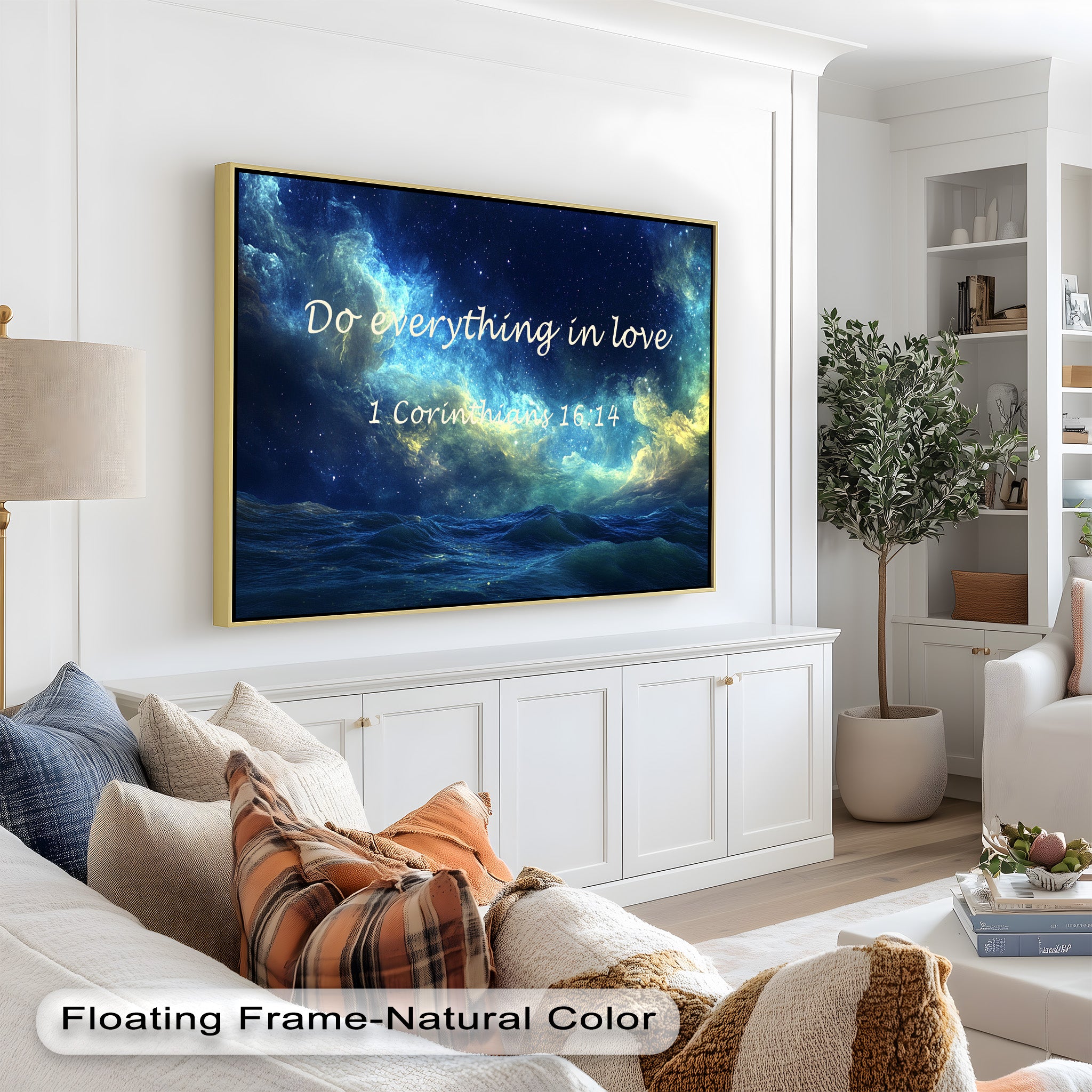 1 Corinthians 16:14 Bible Verse Canvas Print - Christian Wall Art with Love and Faith Scripture - Perfect for Home Decor, Church Gifts & Spiritual Inspiration
