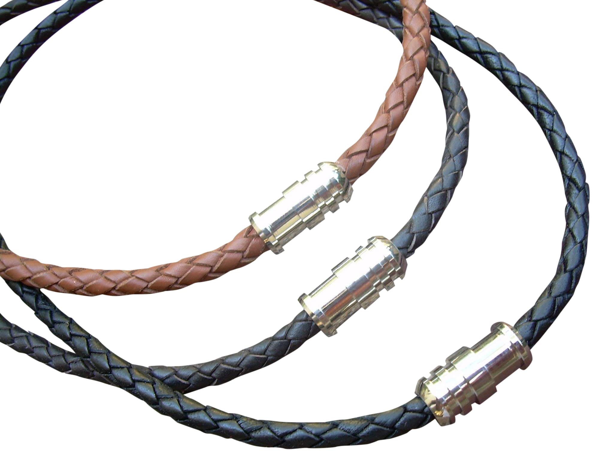 Men's Leather Necklace with Stainless Steel Magnetic Clasp - Stylish Leather Jewelry for Men, Fashionable Gift for Him - Perfect for Casual Wear, Date Nights & Special Occasions