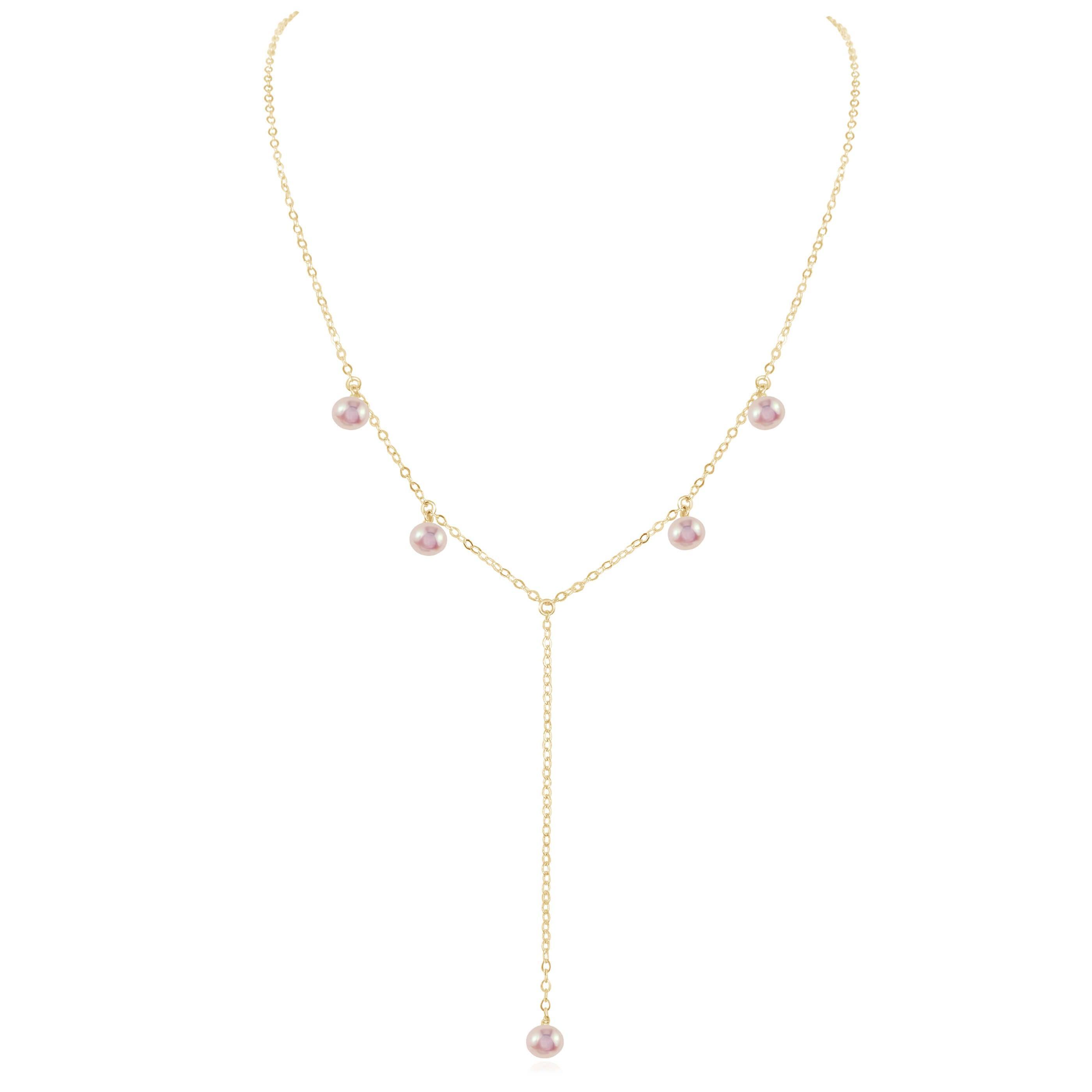 Elegant White Freshwater Pearl Boho Lariat Necklace for Women - Perfect for Weddings, Date Nights & Boho Chic Outfits