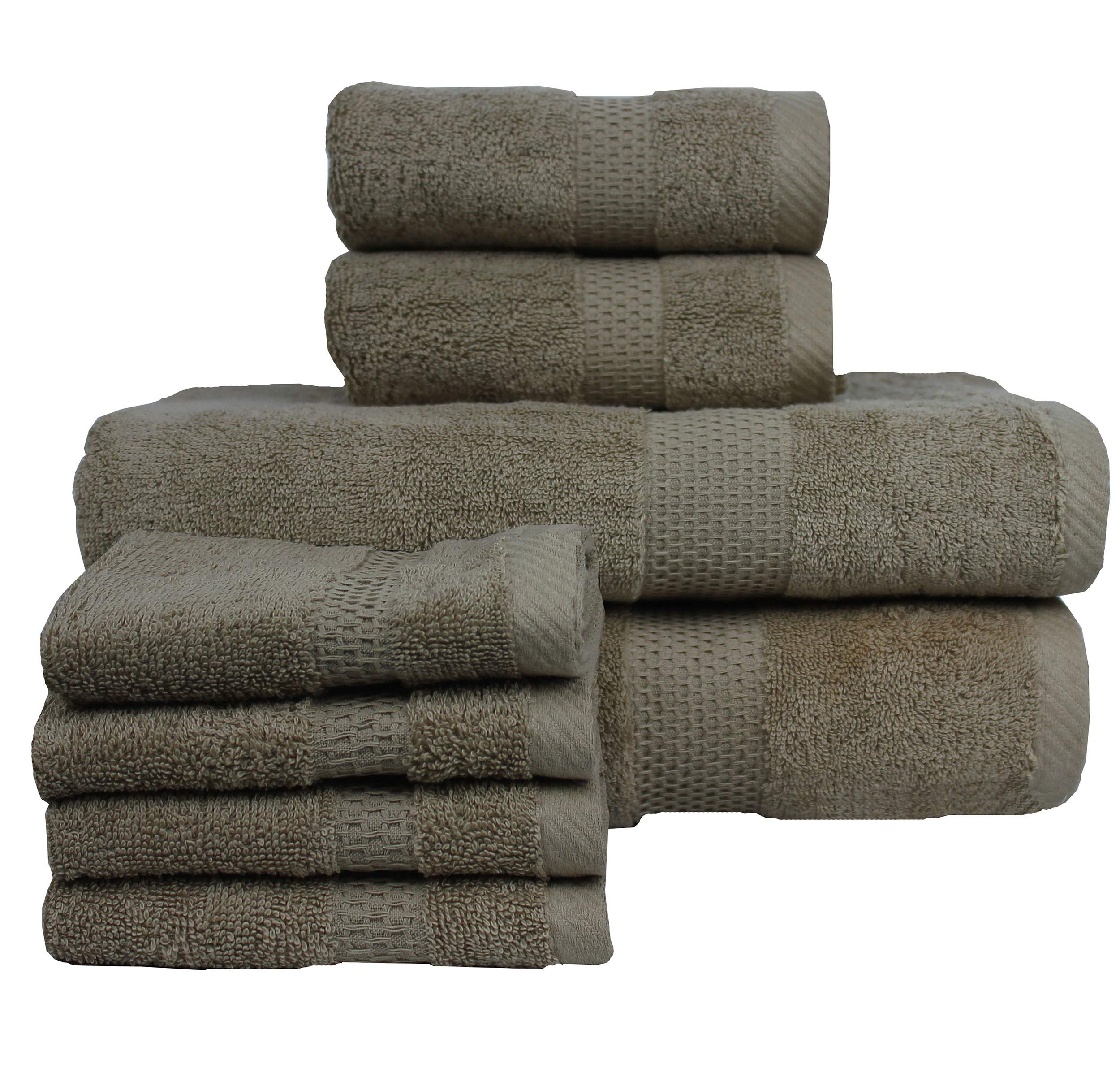 8-Piece Luxury Towel Set - 100% Combed Cotton Bath, Hand & Face Towels | Ultra Soft & Highly Absorbent | Premium Quality for Bathroom, Gym, Spa, Hotel & Travel | Perfect Gift for Home, Guests & Special Occasions | Great for Showers, Beach Trips, Yoga & Relaxation | Ideal for Self-Care, Daily Use & Thoughtful Present Giving