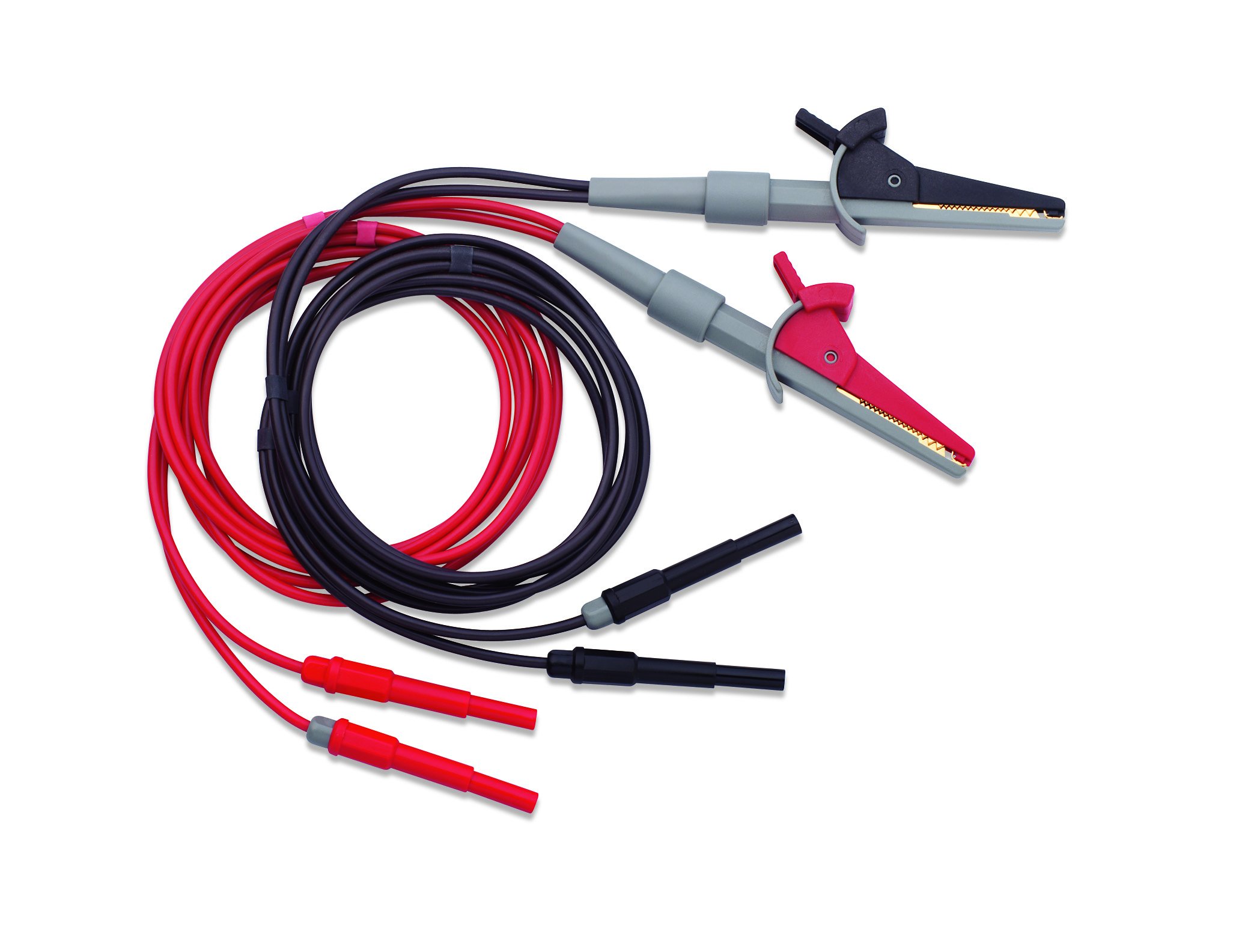 Pomona 6730 Kelvin Lead Set with Alligator Clips - 2 Pack for Electrical Testing and Measurement in Labs & DIY Projects