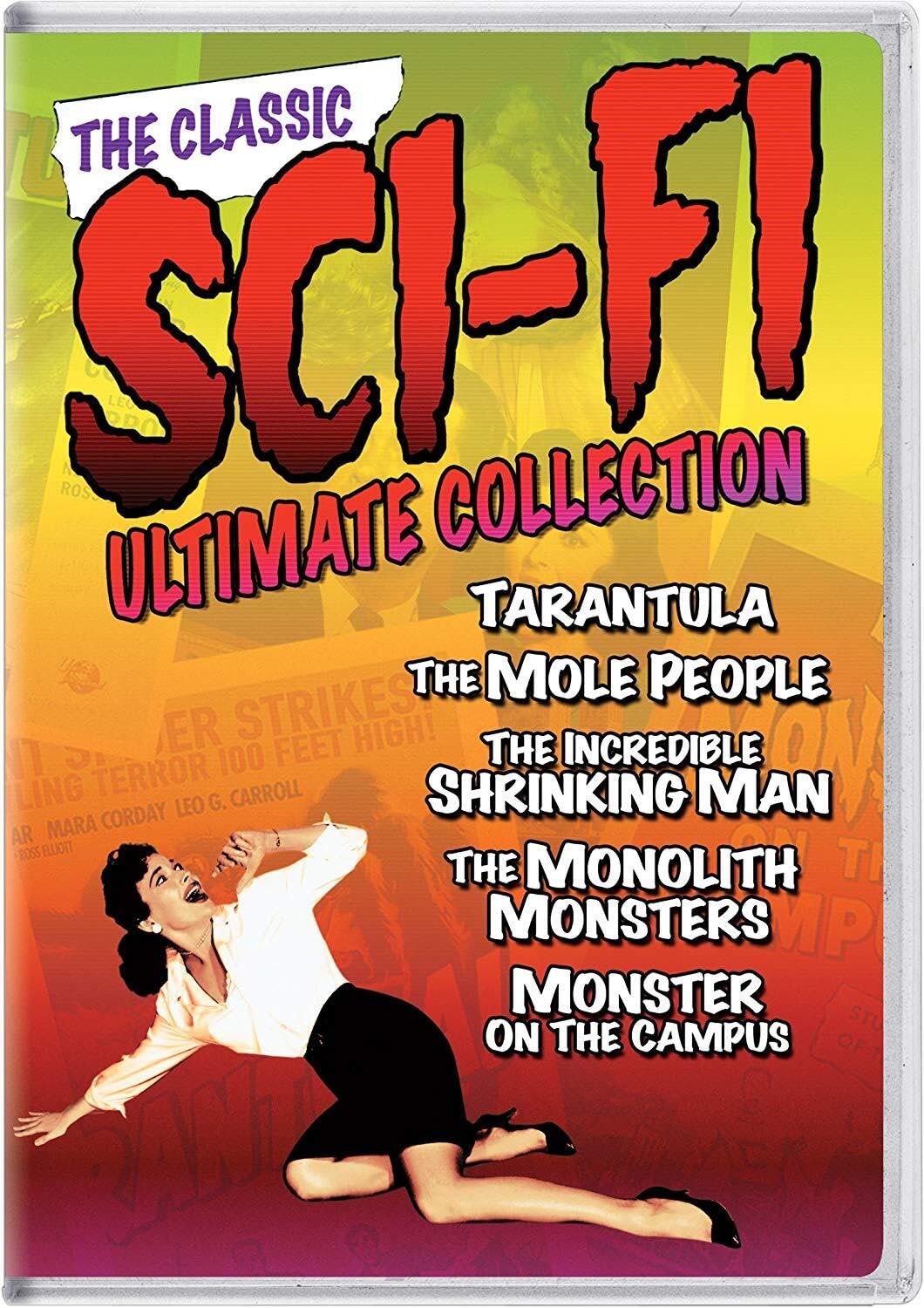Classic Sci-Fi Movie Collection DVD Set - Tarantula, The Mole People, The Incredible Shrinking Man, The Monolith Monsters, Monster on the Campus | 5 Cult Classic Films | Perfect for Movie Nights, Sci-Fi Lovers & Vintage Film Collectors
