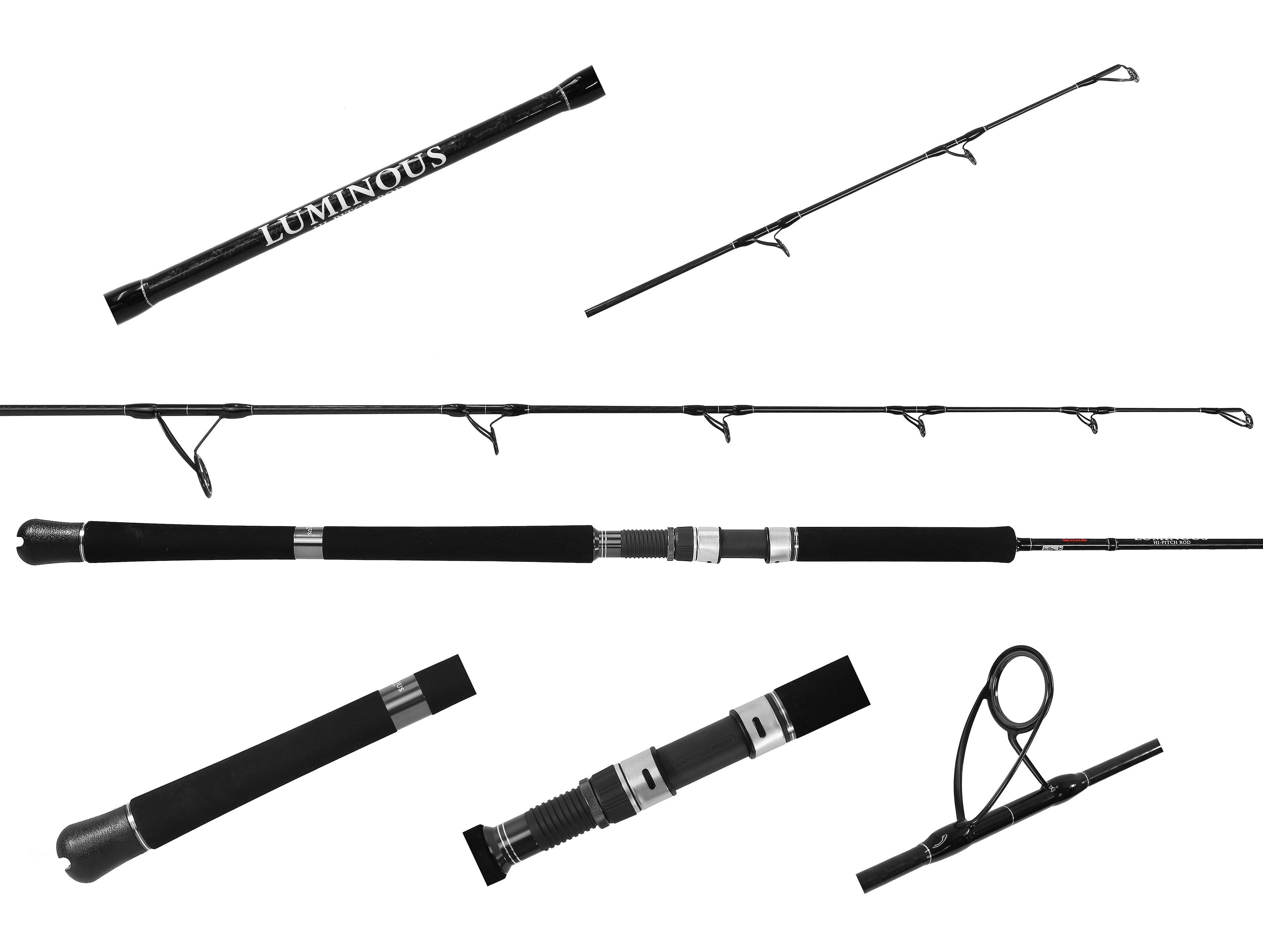 Jigging World Luminous Hi Pitch Spinning Rods - High Performance Fishing Rod for Night Fishing & Deep Sea Angling | Perfect for Saltwater, Freshwater & Offshore Fishing Adventures