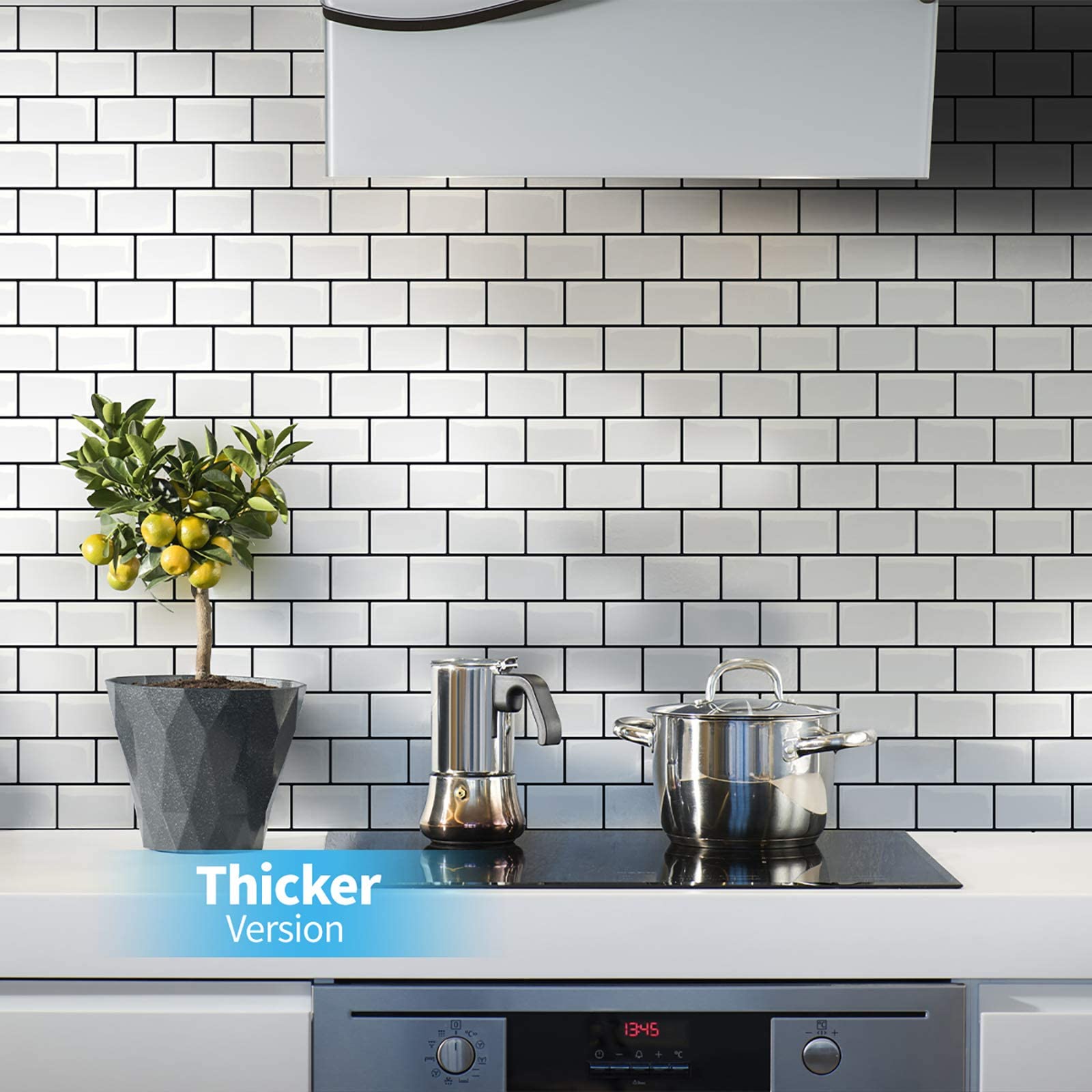 Art3d Peel and Stick Tile Backsplash Kit with Smoothing Tool - Easy DIY Kitchen & Bathroom Wall Decor for Home Renovation