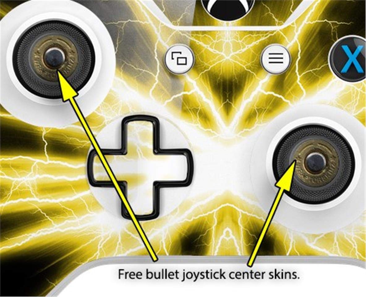 XBOX One S/X Controller Vinyl Skin Wrap - Lightning Yellow for Gaming Protection