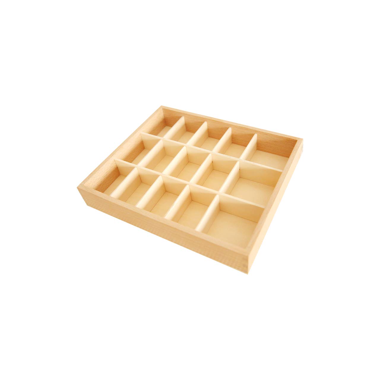 Montessori Grammar Symbols Storage Box - 15 Compartment Wooden Organizer for Language Learning Tools | Perfect for Classroom, Homeschool & Teacher Supplies