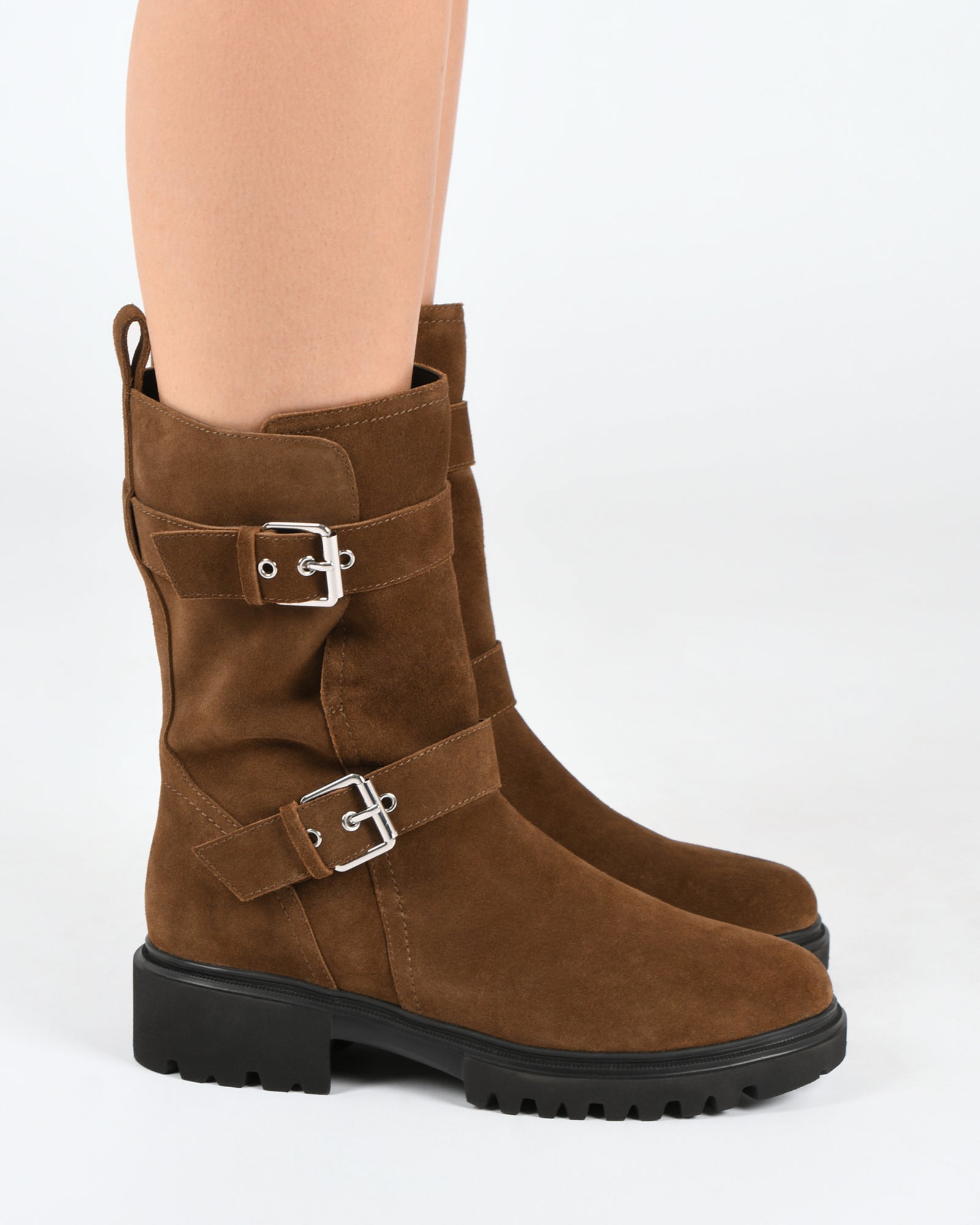 Elliot Flat Ankle Boots for Women - Bark Suede Leather Comfortable Casual Shoes for Fall & Winter | Perfect for Office, Walking & Daily Outfits