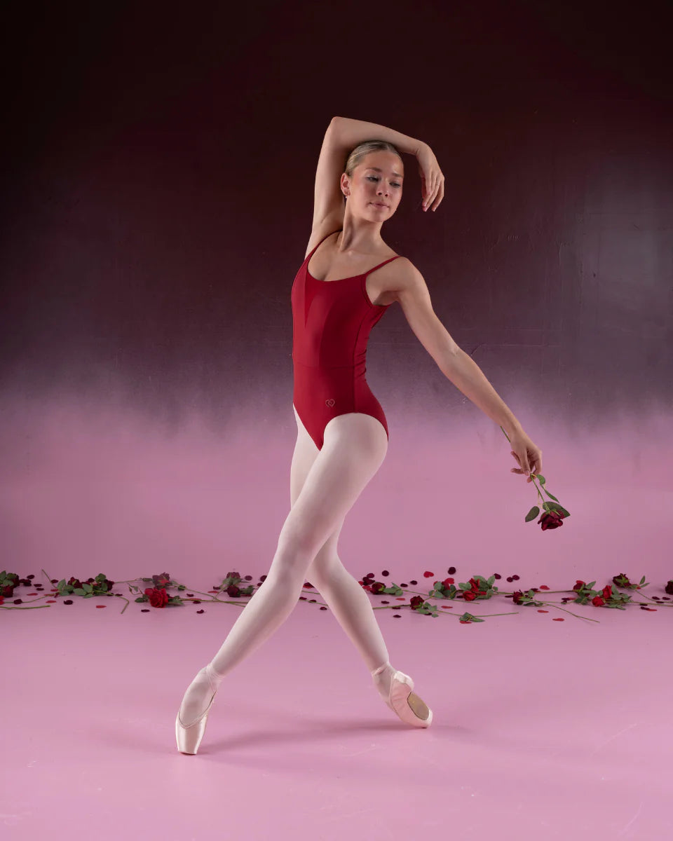 Coco Cherry Ballet Leotard for Girls - Stretchable Dancewear for Ballet, Gymnastics & Performance - Perfect for Recitals, Classes & Competitions