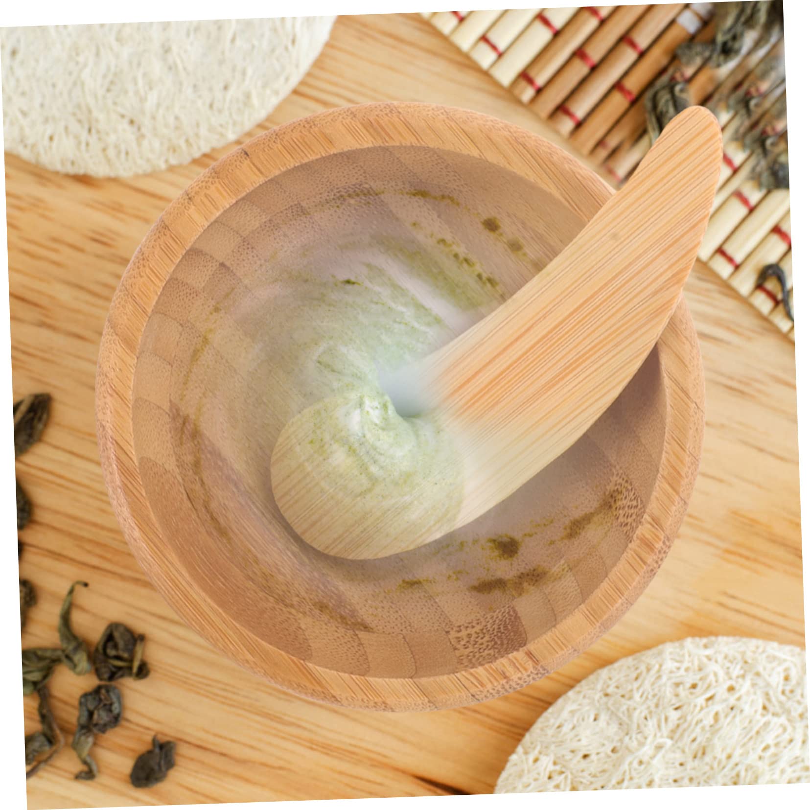 FOMIYES Bamboo Face Mask Mixing Bowl Set - DIY Mask Accessory for Spa, Salon & Home Use - Perfect for Mixing Clay, Mud & Cream Masks