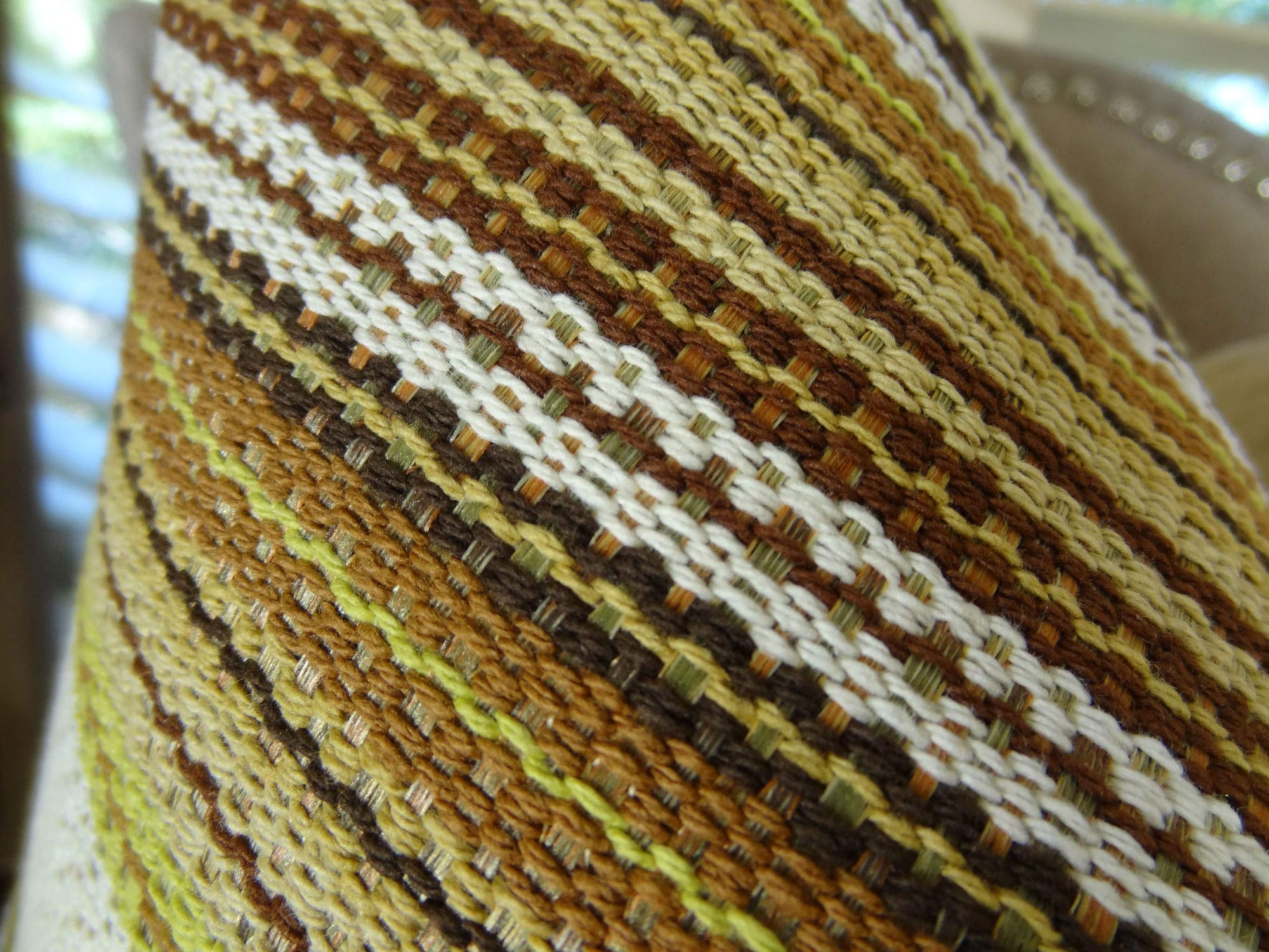 Plutus Camp Evergreen Seaweed Handmade Throw Pillow 20x30 Inches - Queen Size Cream Green Brown Boho Decor for Living Room, Bedroom & Outdoor Use