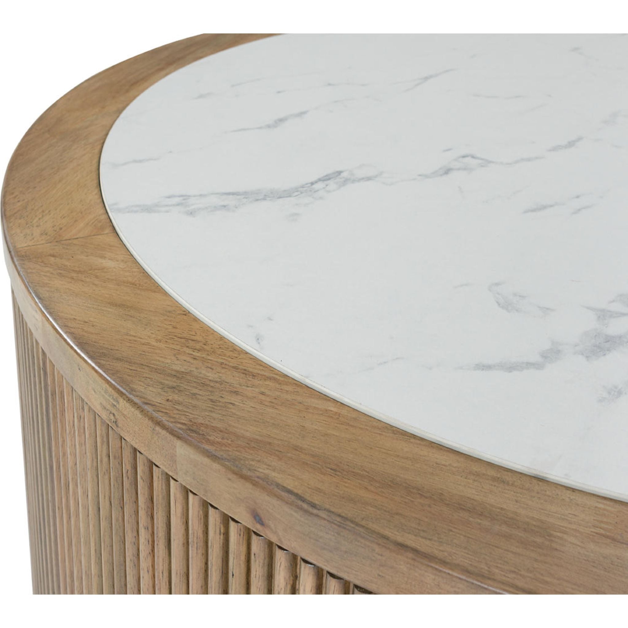 Modern Camdill Coffee Table - Light Brown & White Finish - Perfect for Living Room, Lounge & Office Spaces