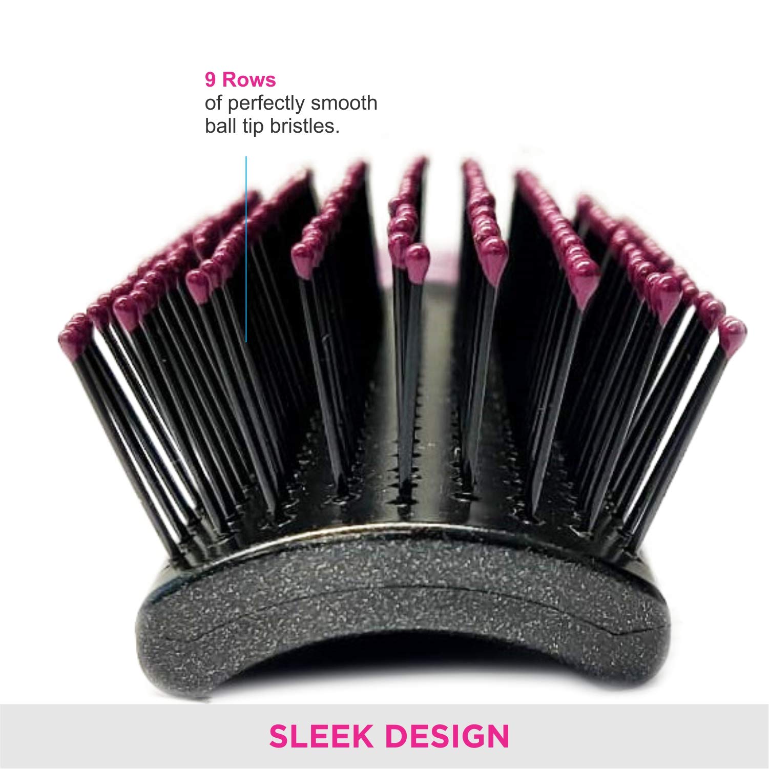 Vega Flat Hair Brush with Cleaning Comb - India's No.1 Hair Brush Brand for Men & Women (E18-FB) - Perfect for Styling, Detangling & Smoothing Hair at Home or Salon