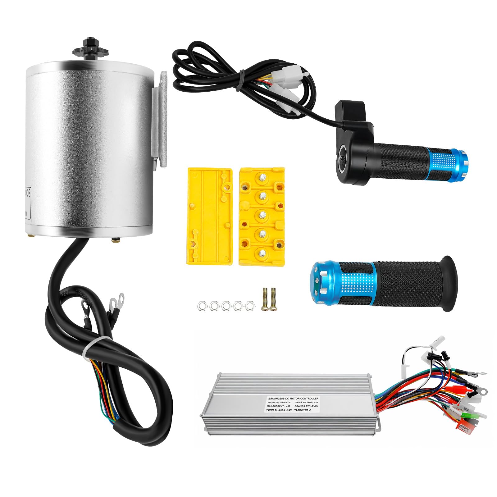 60V 2000W Brushless DC Motor Kit with Controller & Throttle - 4300RPM High Power Electric Motor for E-Bikes, Scooters, ATVs, Go Karts & Mopeds - Perfect for DIY Electric Vehicle Upgrades & Off-Road Adventures