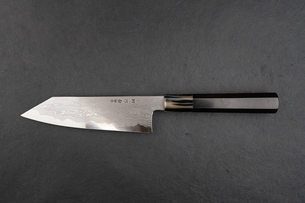 Premium 180mm Damascus Bunka Knife by Satoshi Nakagawa & Naohito Myojin - Japanese High-Carbon Steel Kitchen Knife for Professional Chefs & Home Cooking - Perfect for Slicing, Dicing & Precision Vegetable Cutting