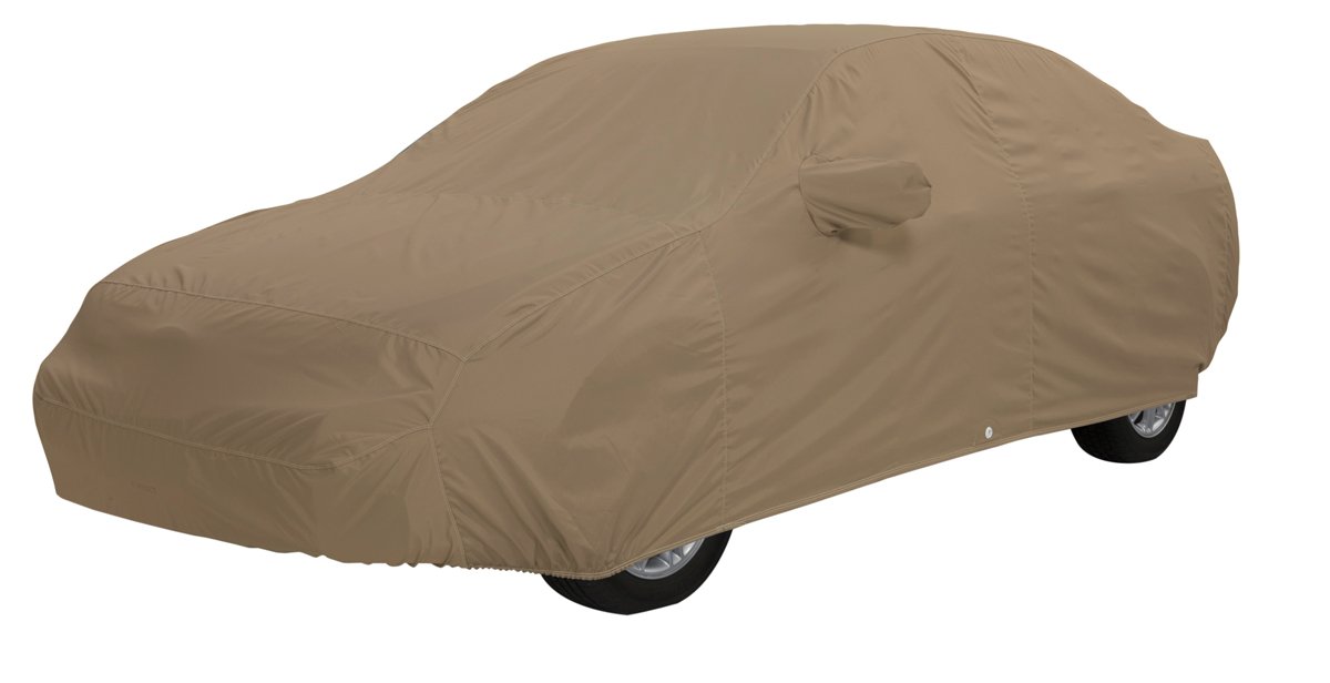 Covercraft Custom Fit Car Cover for Chevrolet Camaro - UV Protection, Waterproof UltraTect Fabric in Tan Color | Perfect for Outdoor Parking & Vehicle Storage