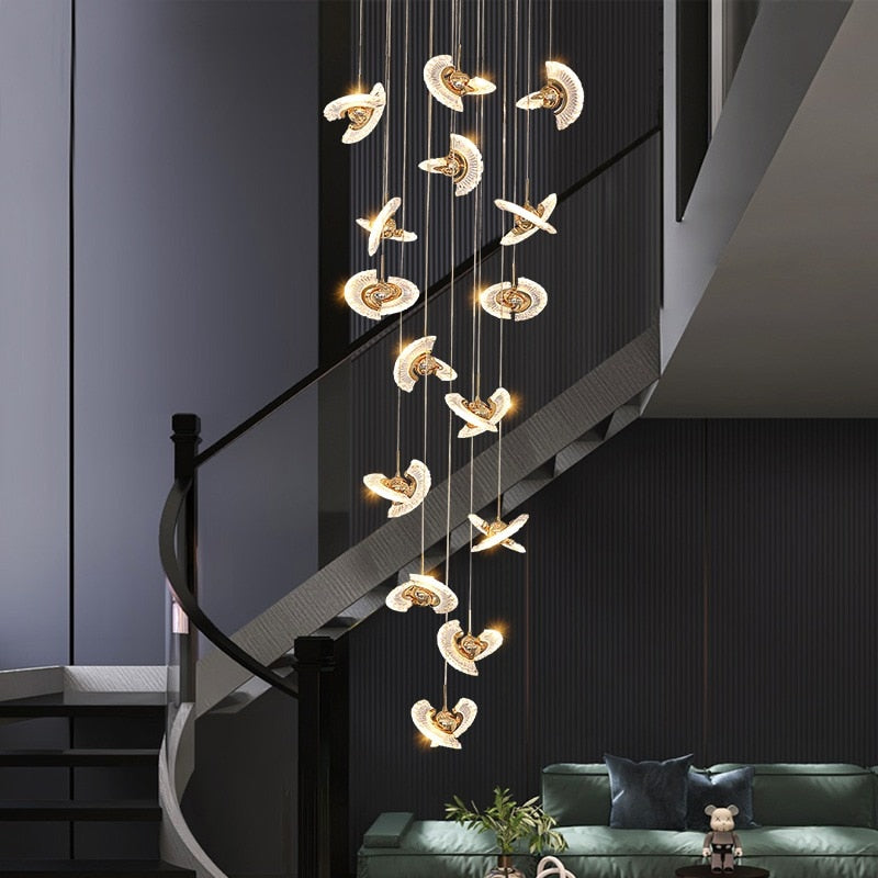 Stylish UFO Pendant Chandelier - Modern LED Ceiling Light Fixture for Living Room, Bedroom & Dining Room | Energy Efficient Home Decor Lighting Solution for Indoor Spaces