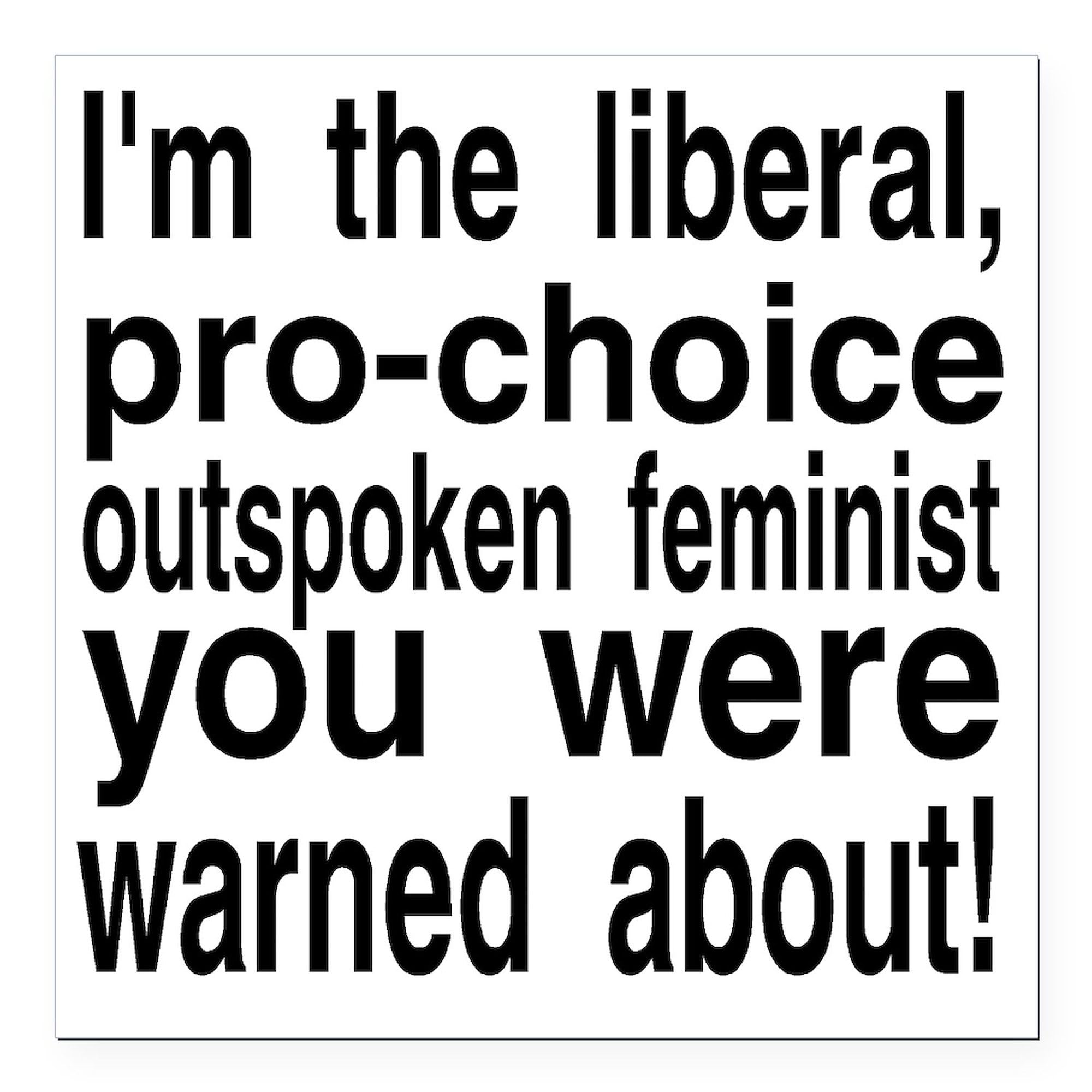 Pro Choice Feminist Square Car Magnet 3