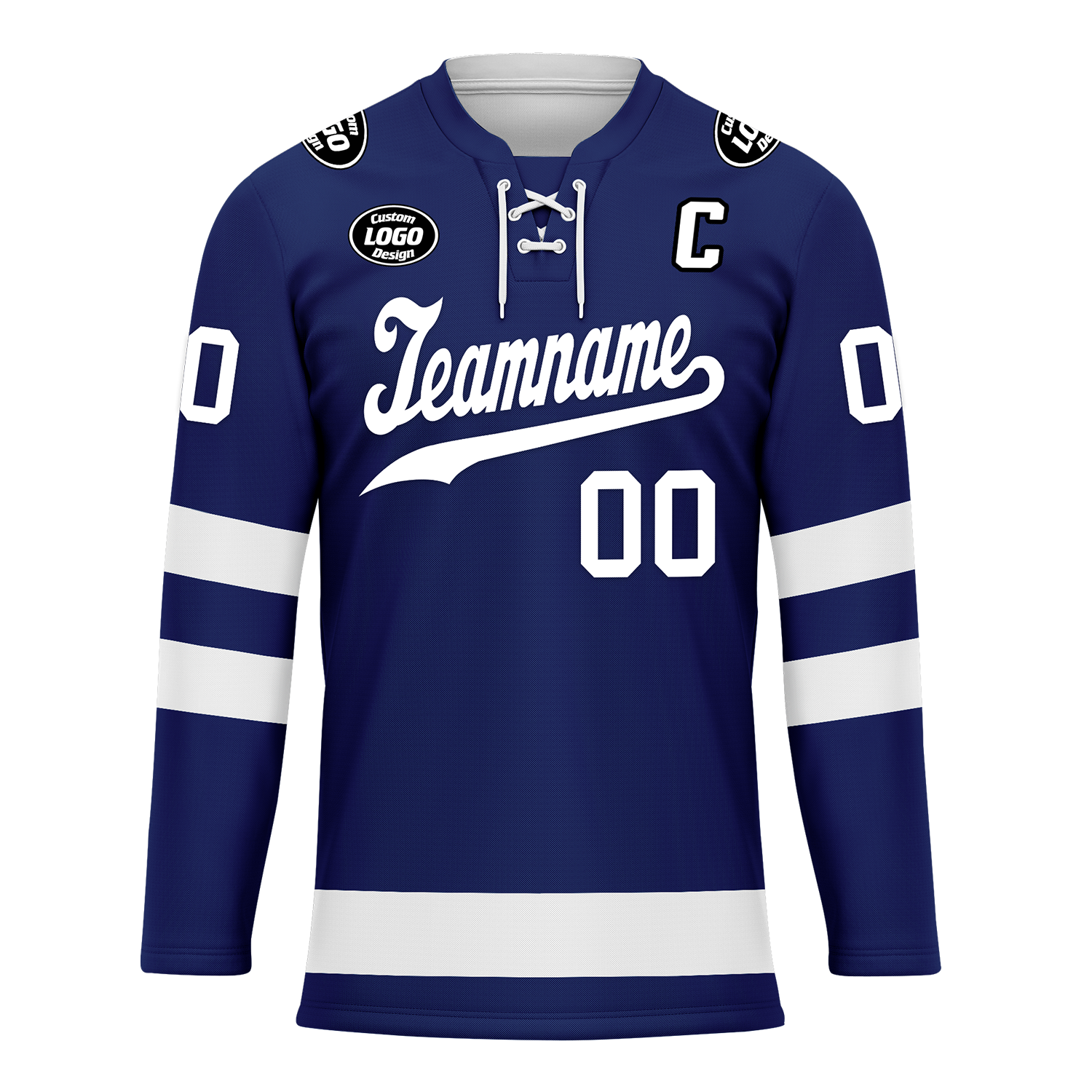 Custom Blue & White Personalized Hockey Jersey HCKJ01 - High-Quality Embroidered Hockey Uniform for Teams & Fans - Perfect for Games, Tournaments & Sports Events