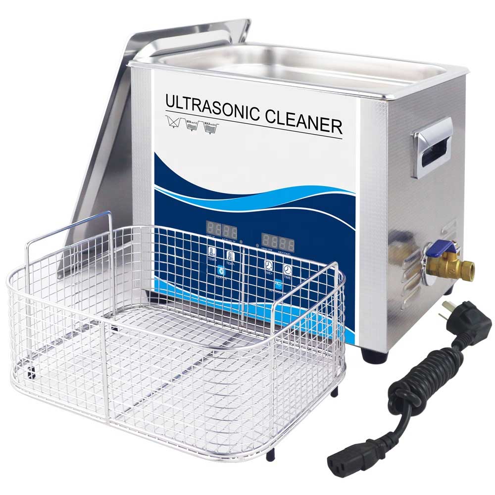 10L Digital Ultrasonic Cleaner for Jewelry, Glasses, Watches & Small Parts - Professional Ultrasonic Cleaning Machine with Degas Function - Perfect for Home, Lab & Industrial Use