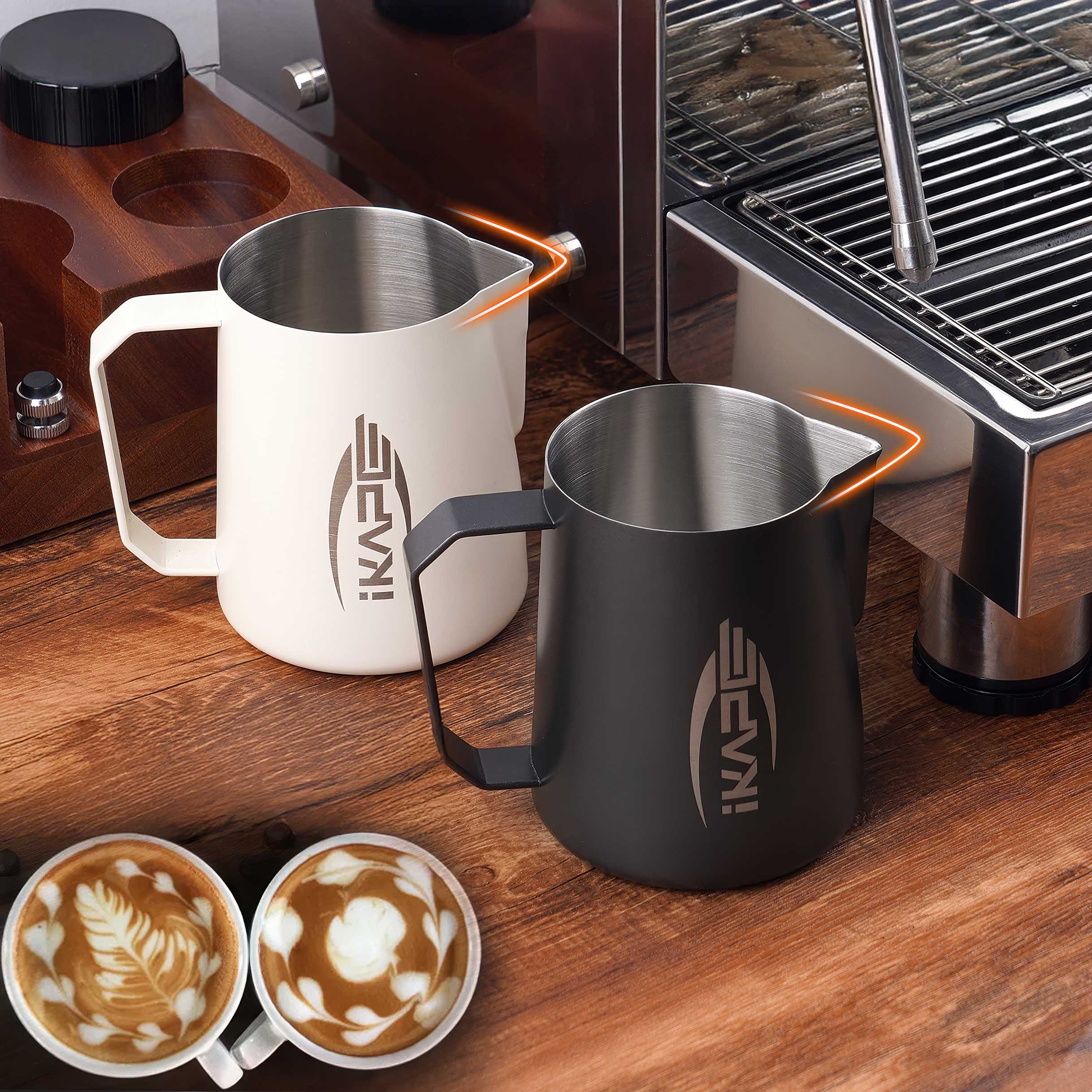 Premium Stainless Steel V1 Milk Frothing Pitcher for Latte, Cappuccino & Hot Chocolate - Barista-Grade Coffee Accessory for Home & Café Use